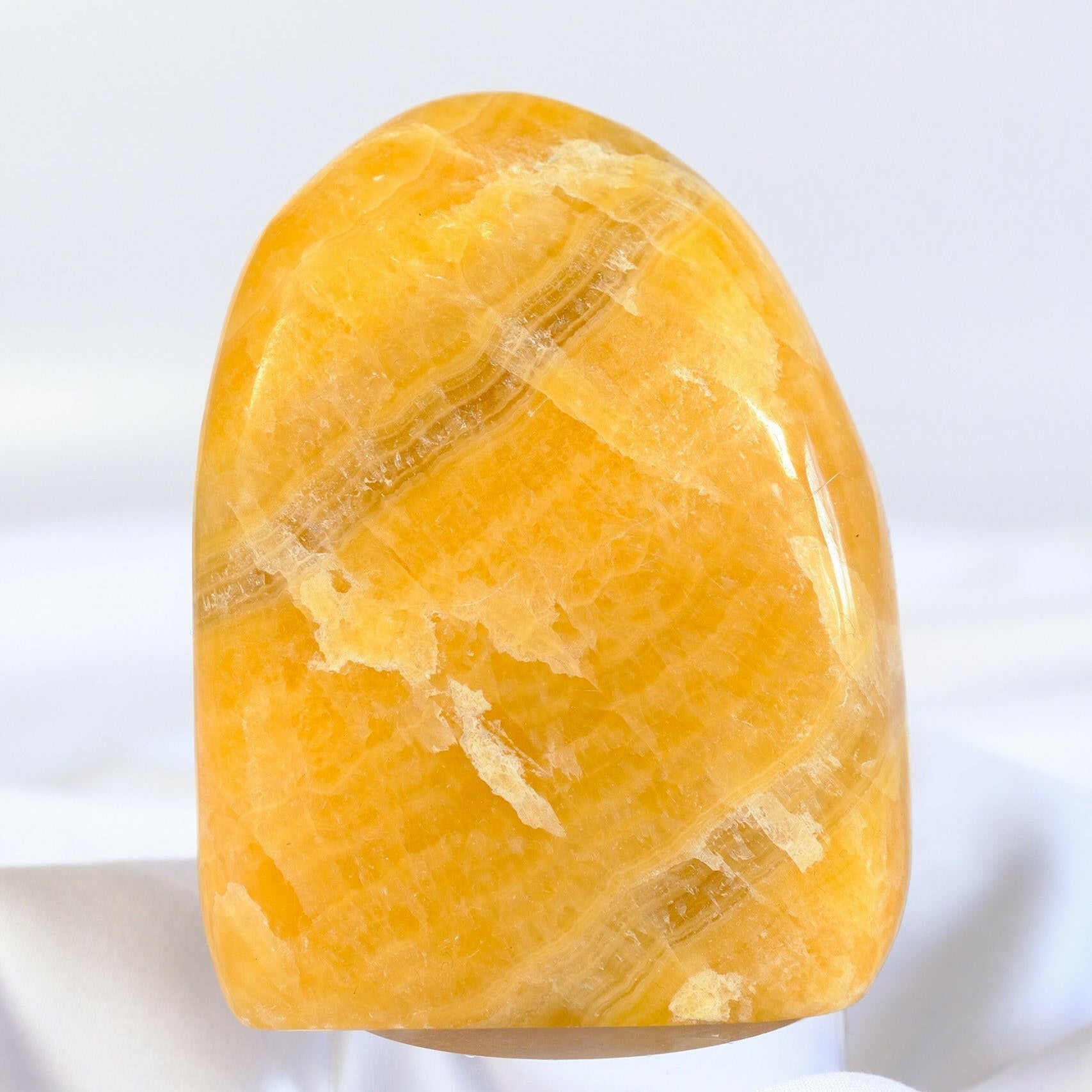 Orange Calcite Freeform Healing Crystal.