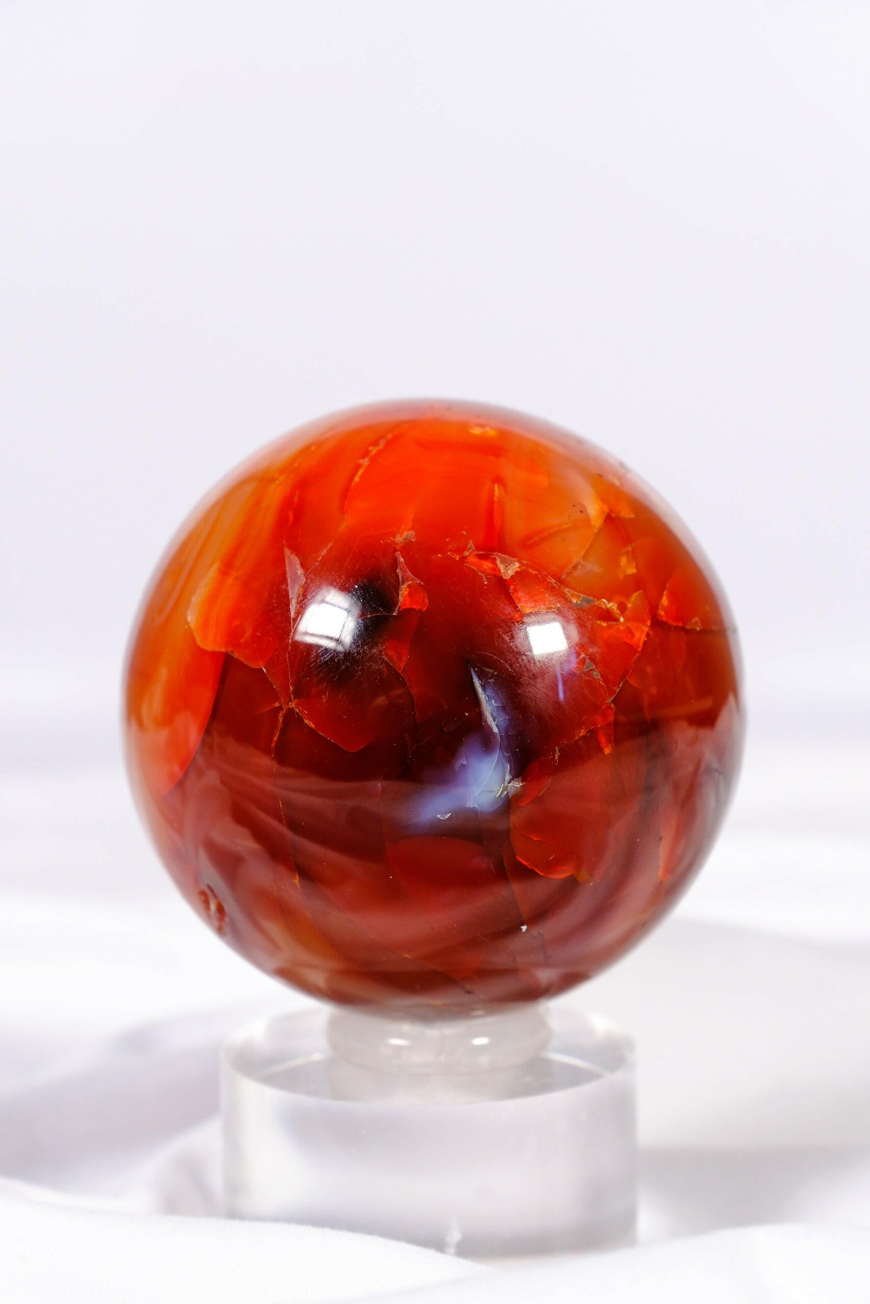 Carnelian Sphere Healing Crystal.