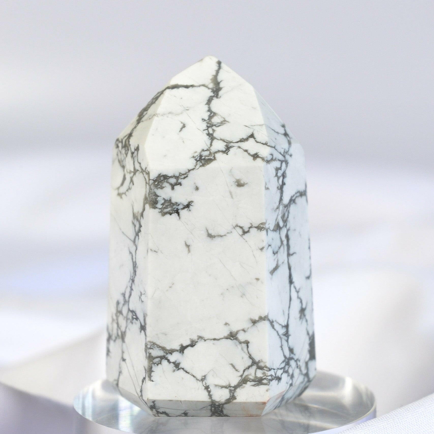 Howlite Tower Healing Crystal.