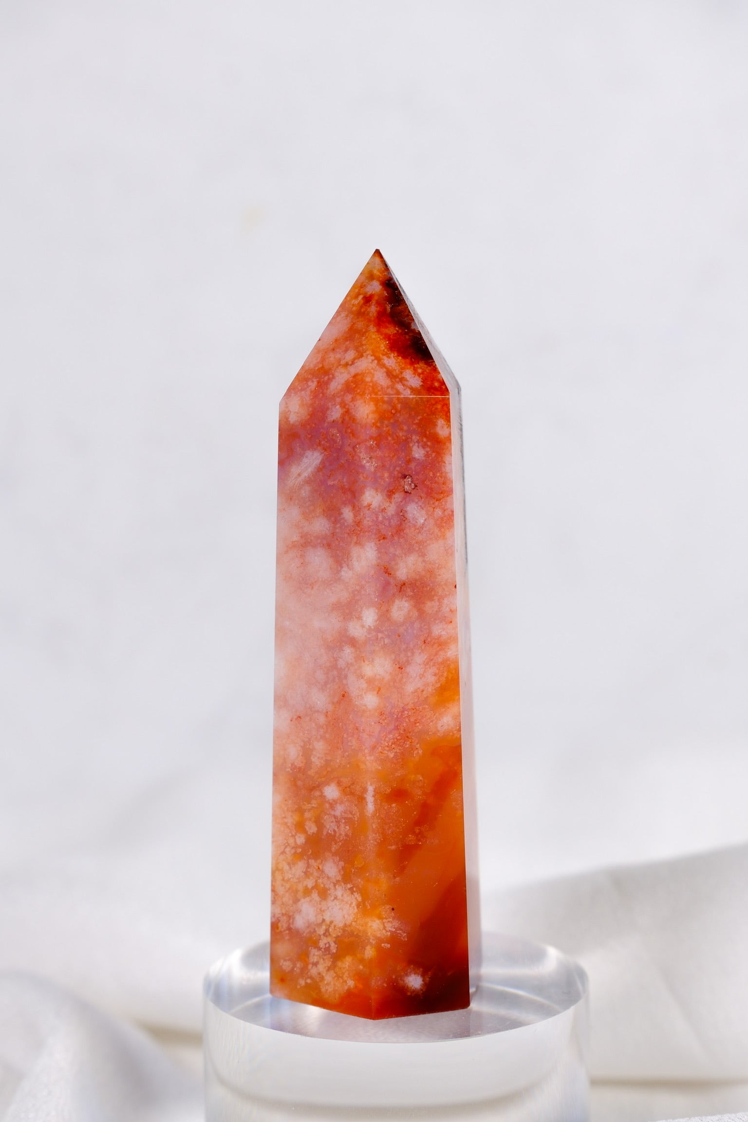 Flower Agate Carnelian Tower