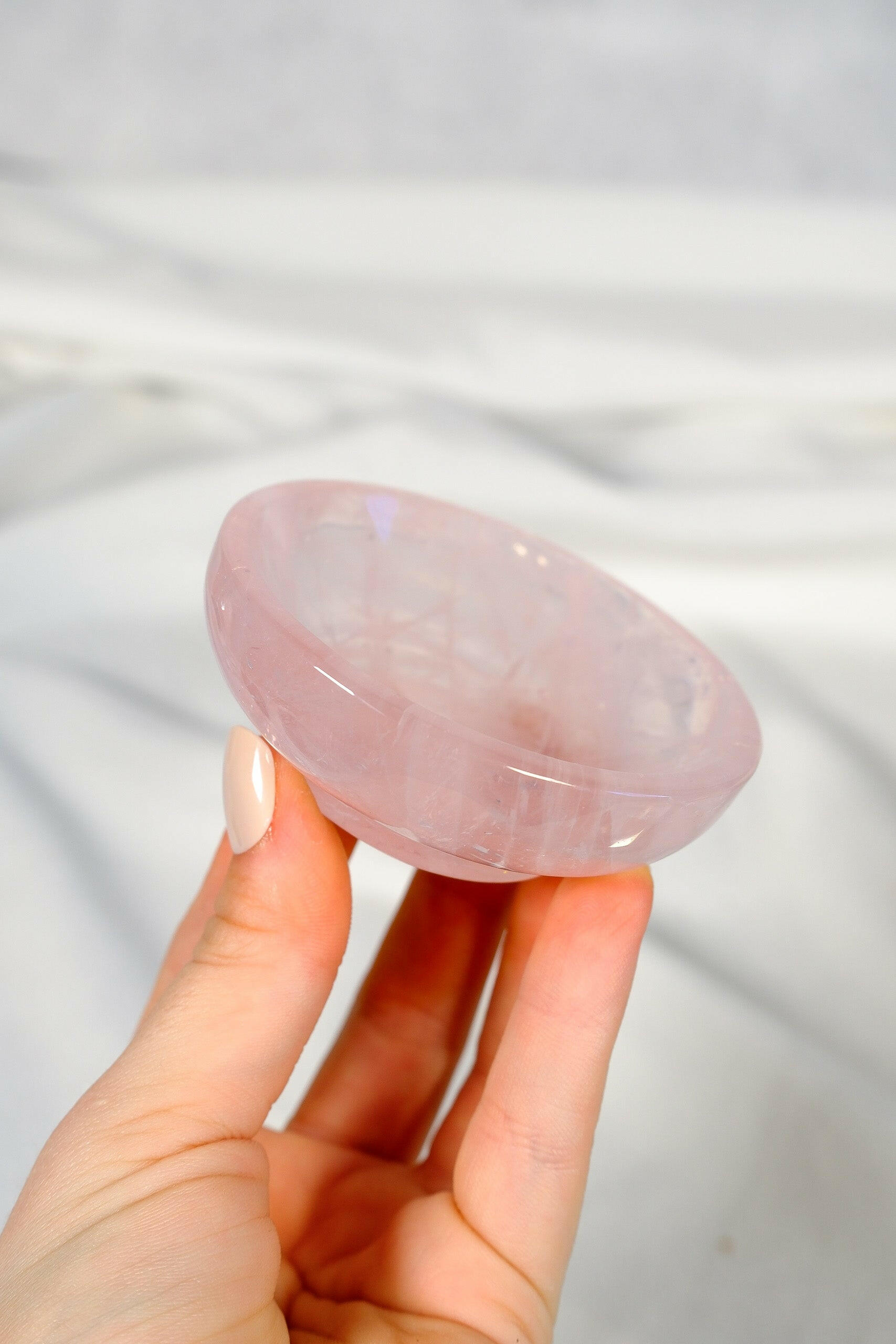 Rose Quartz Bowl Healing Crystal.