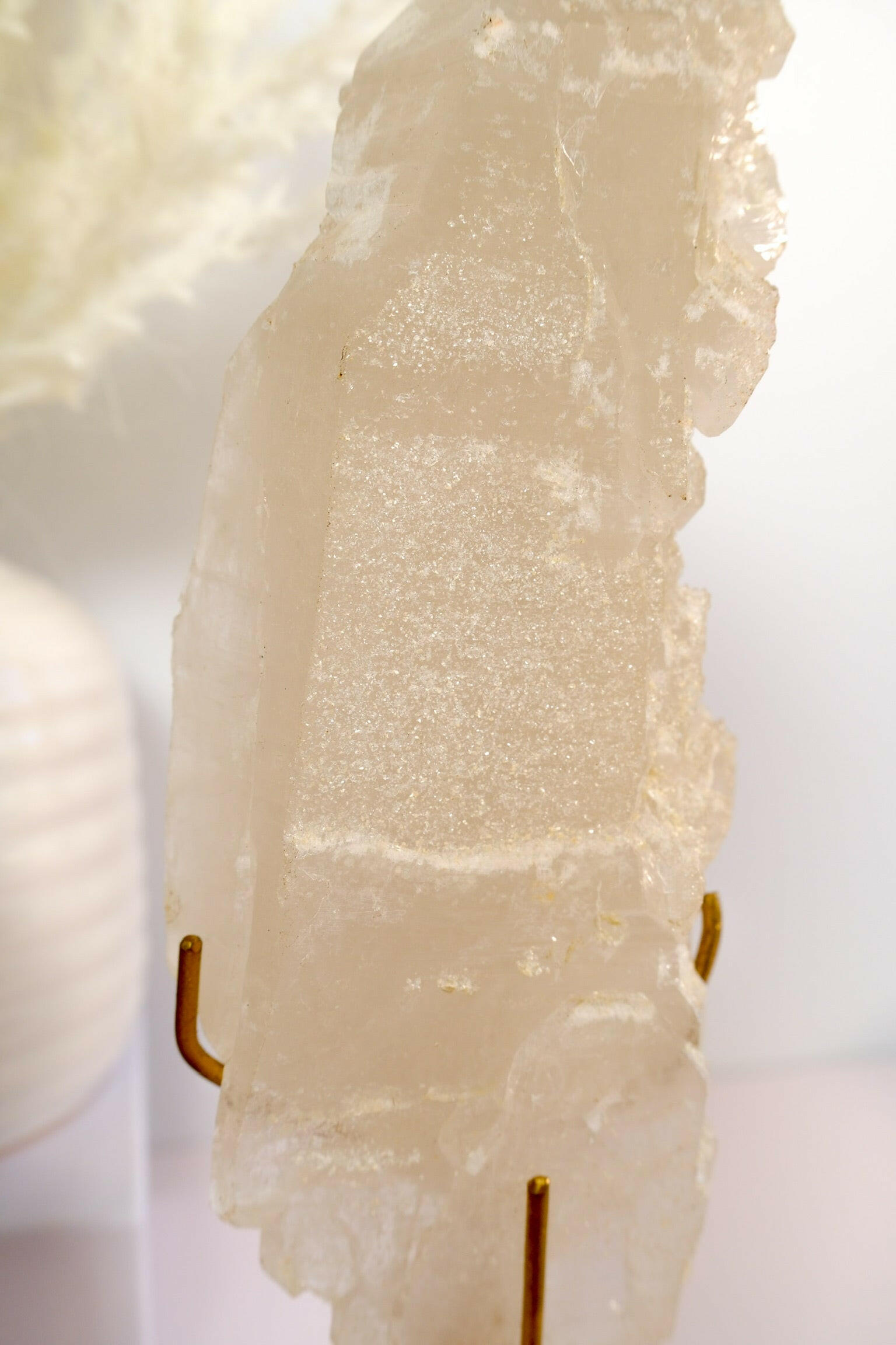 Elestial Lemurian Quartz on Stand Healing Crystal.