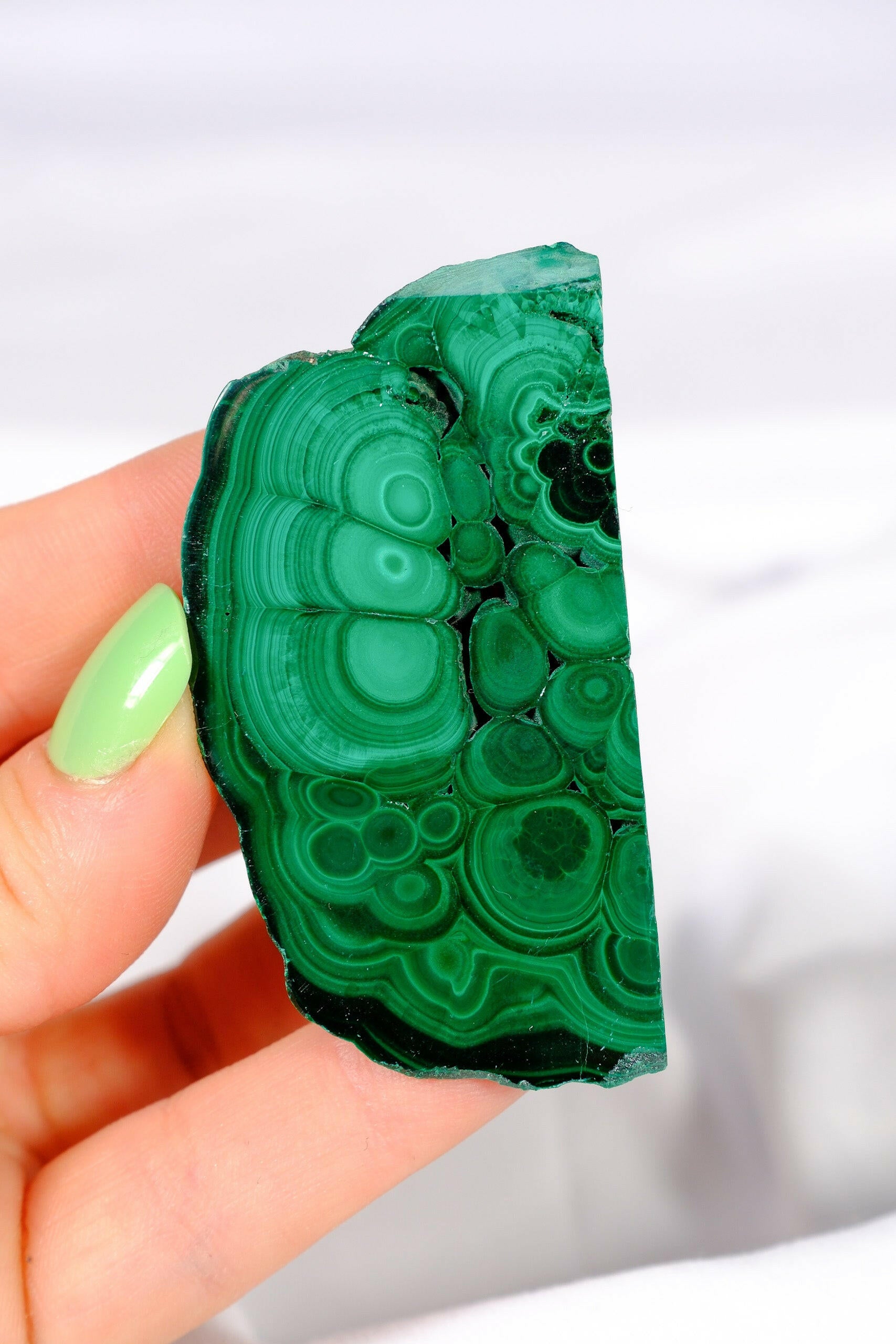 Malachite Slice Healing Crystal.