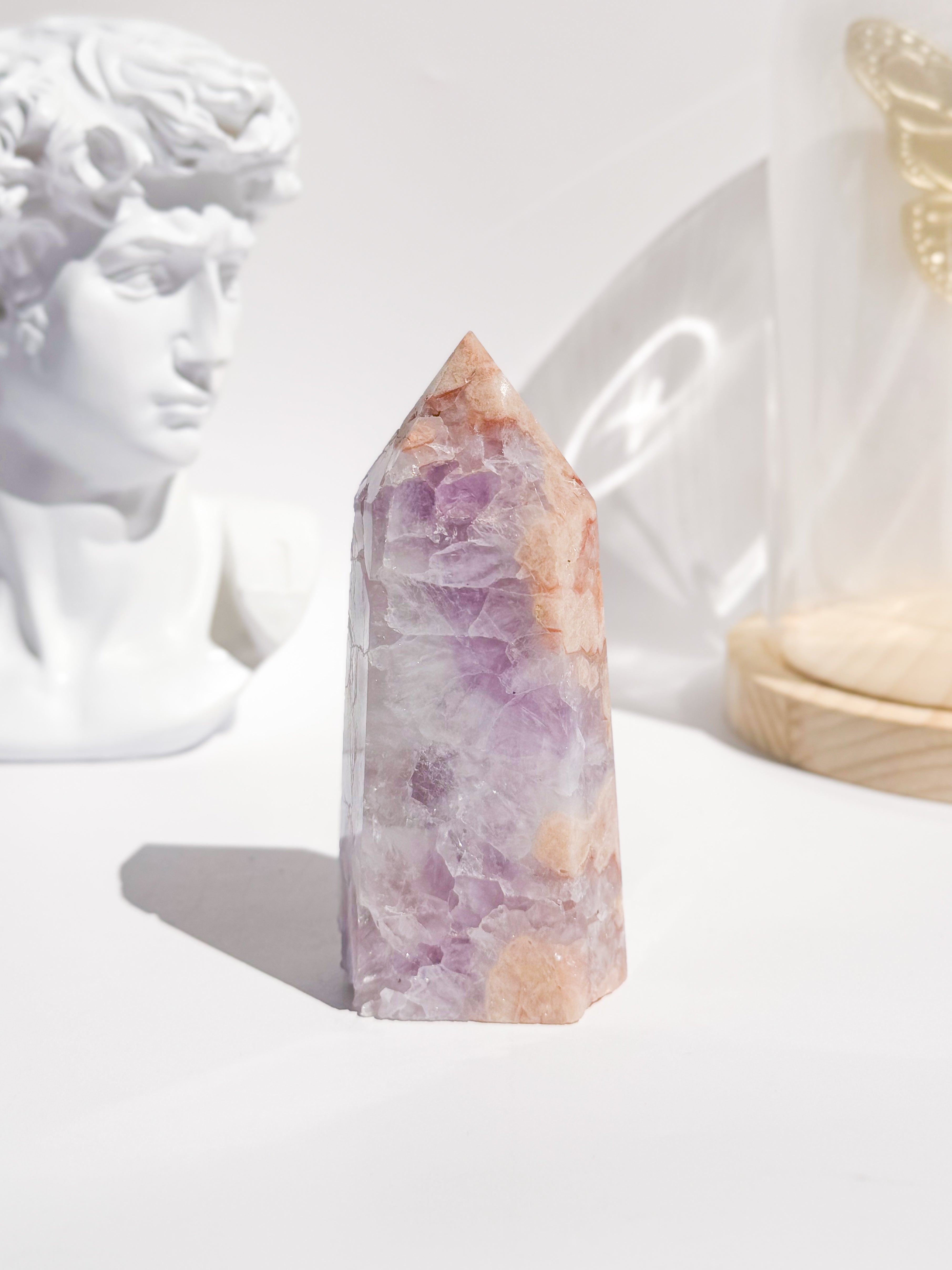 Pink Amethyst / Flower Agate Tower