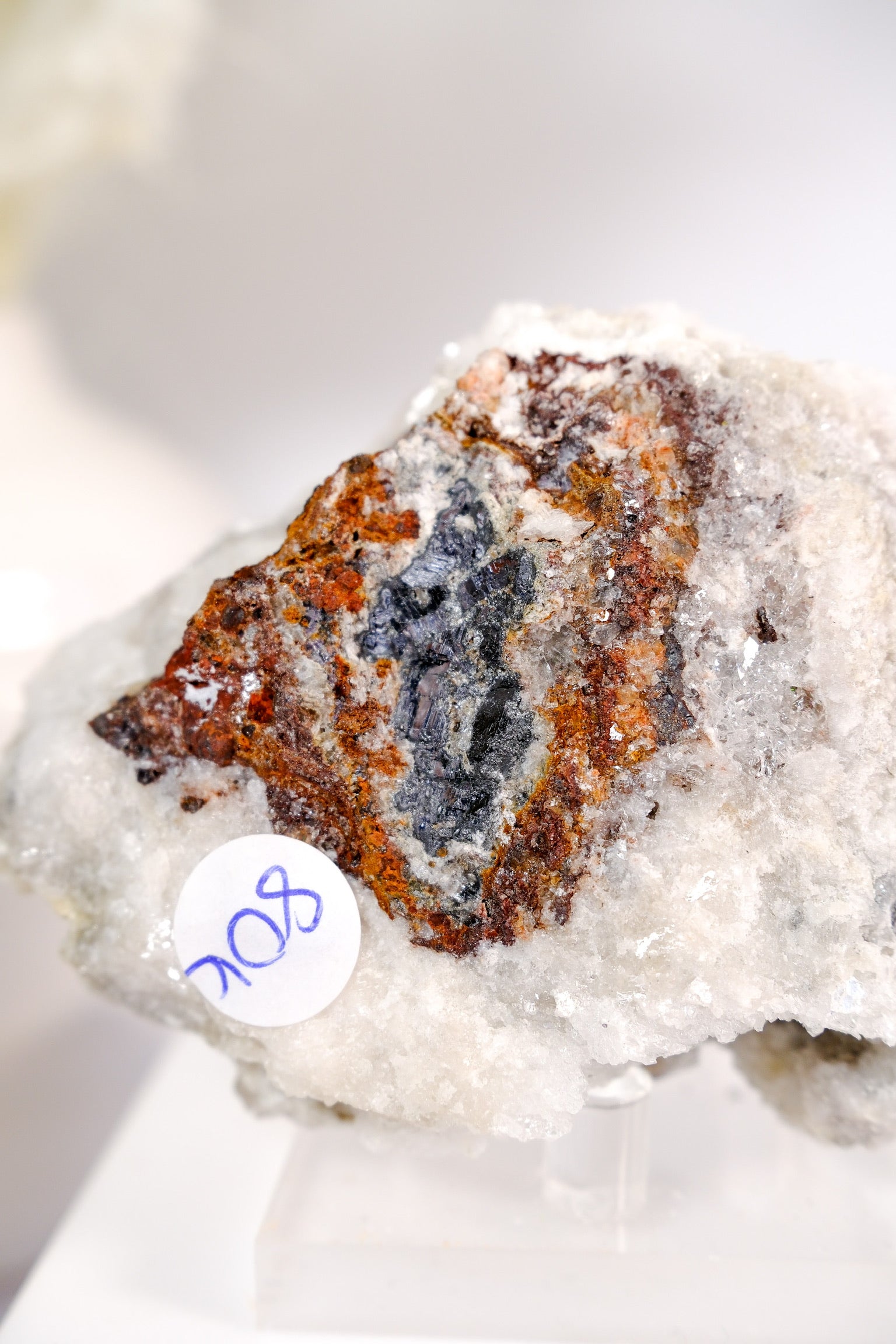 Selenite With Fluorite Cluster