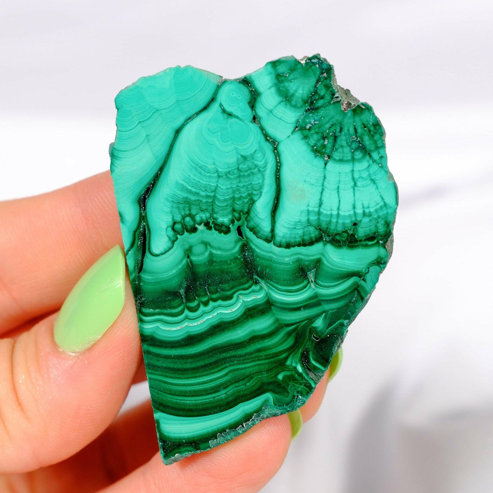 Malachite Slice Healing Crystal.