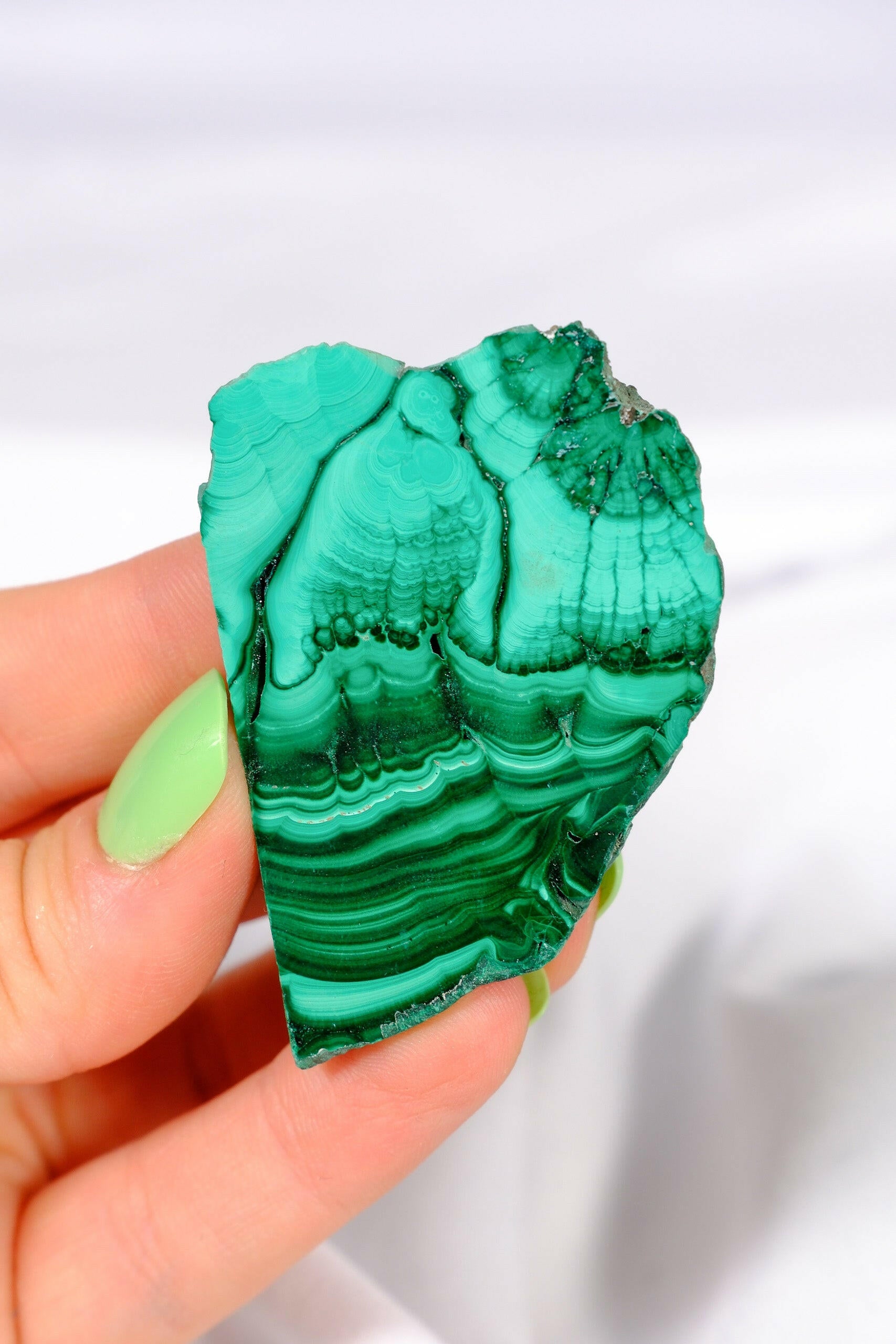 Malachite Slice Healing Crystal.