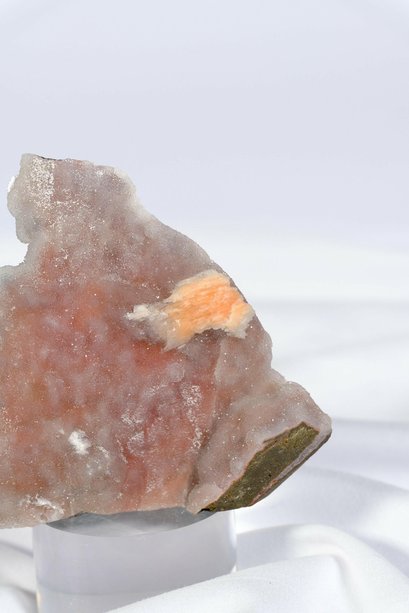 Pink / Purple Botryoidal Chalcedony Cutbase Healing Crystal.