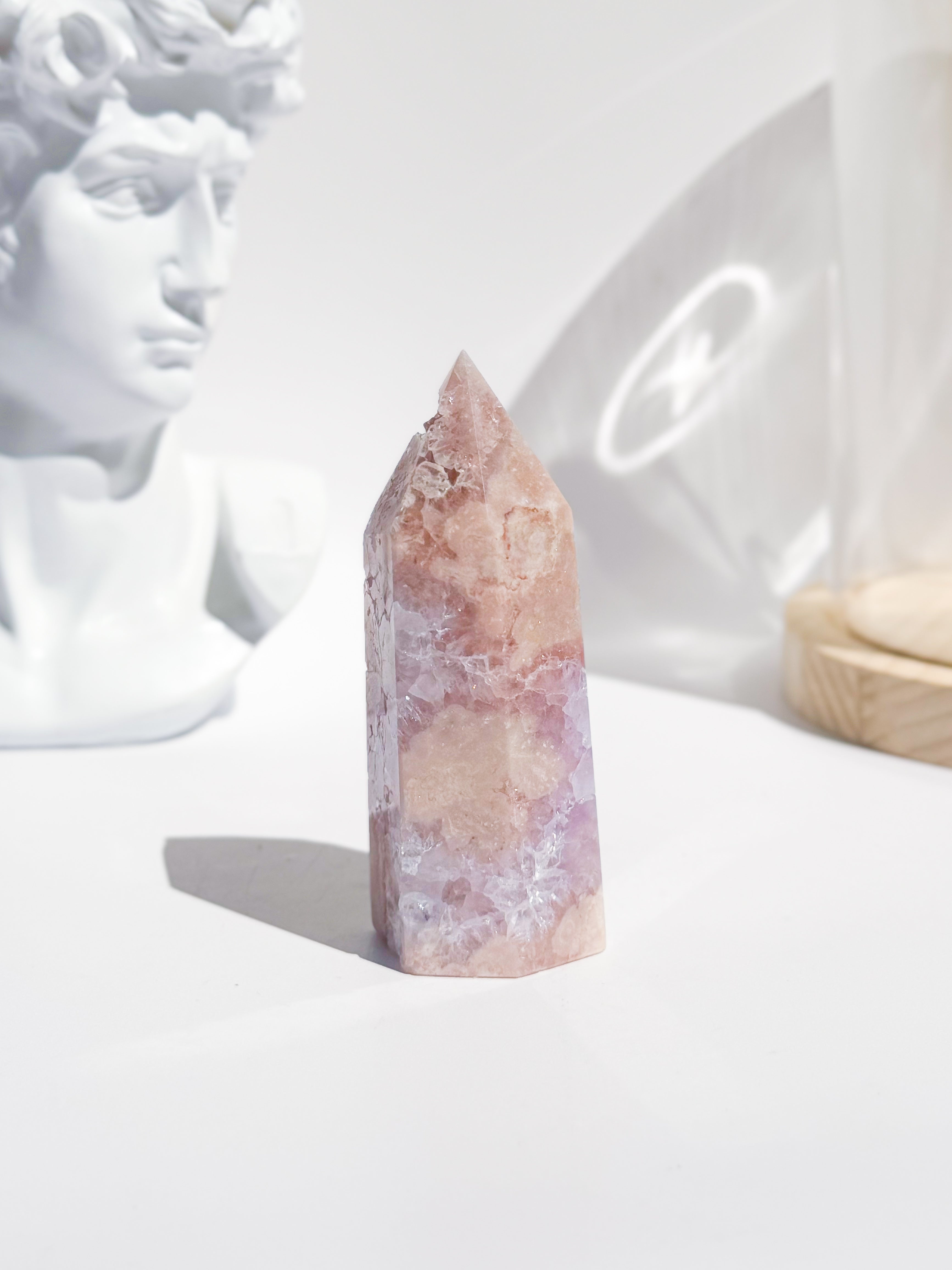 Pink Amethyst / Flower Agate Tower