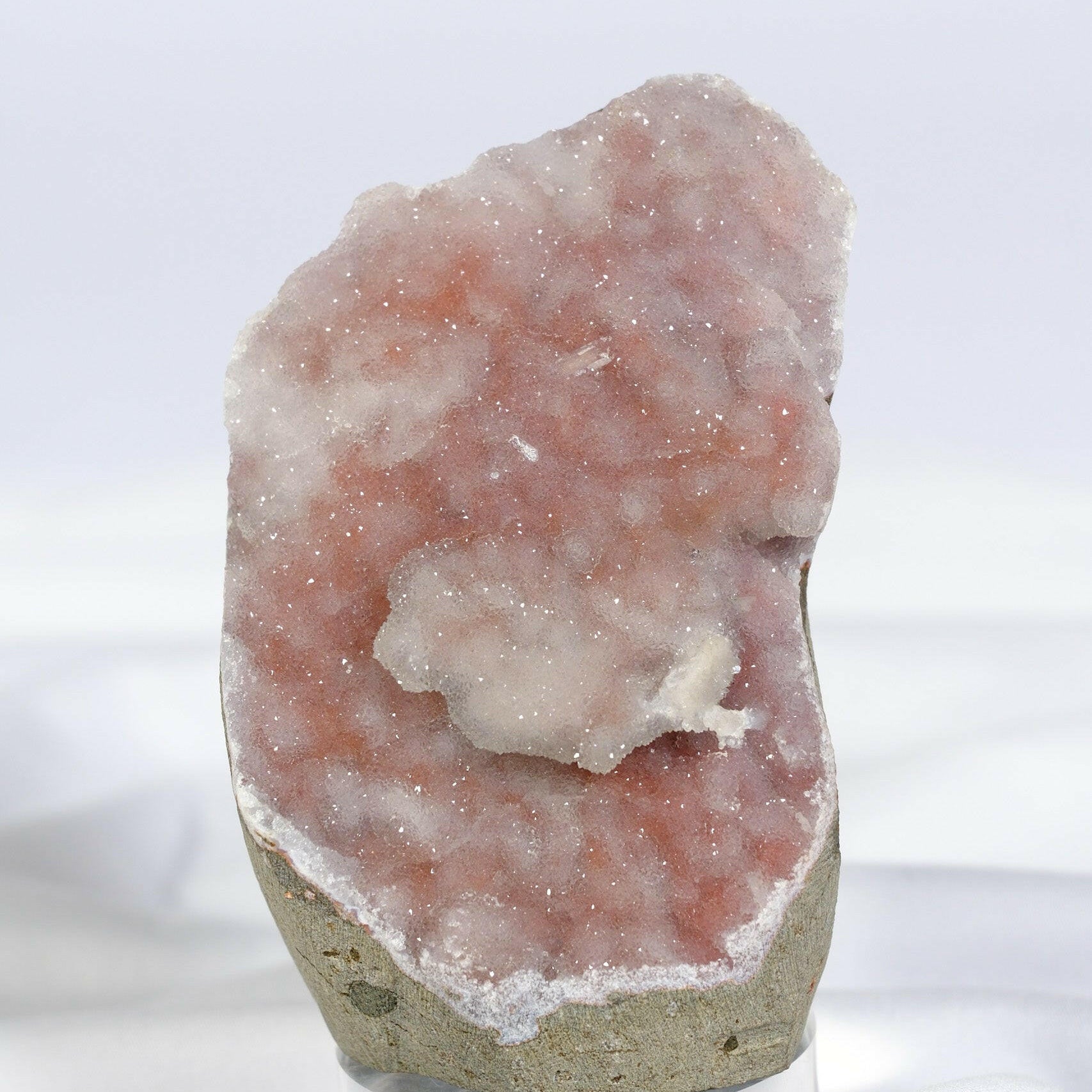 Pink / Purple Botryoidal Chalcedony Cutbase Healing Crystal.