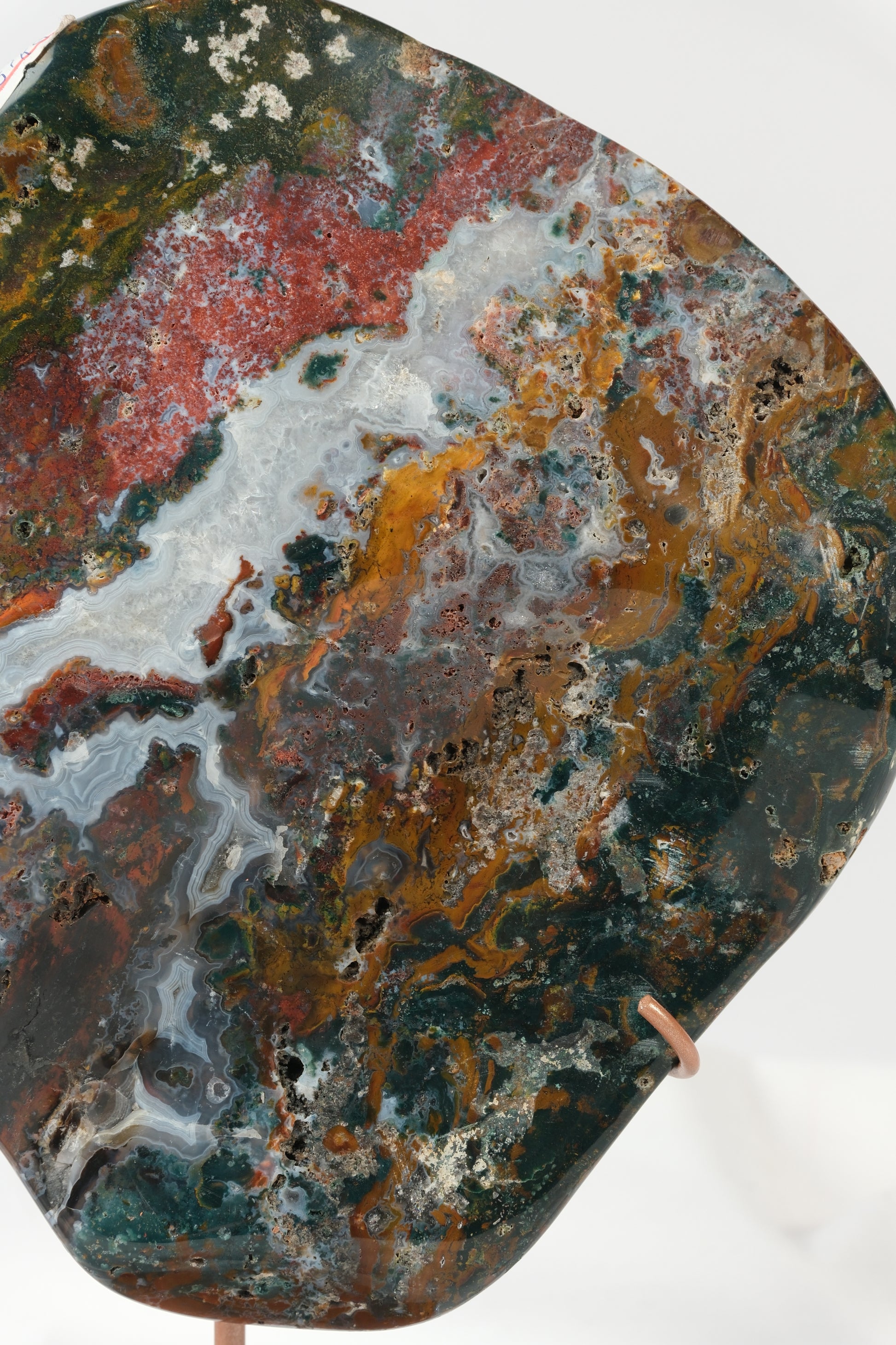 Sea Jasper/Agate Slab on Stand