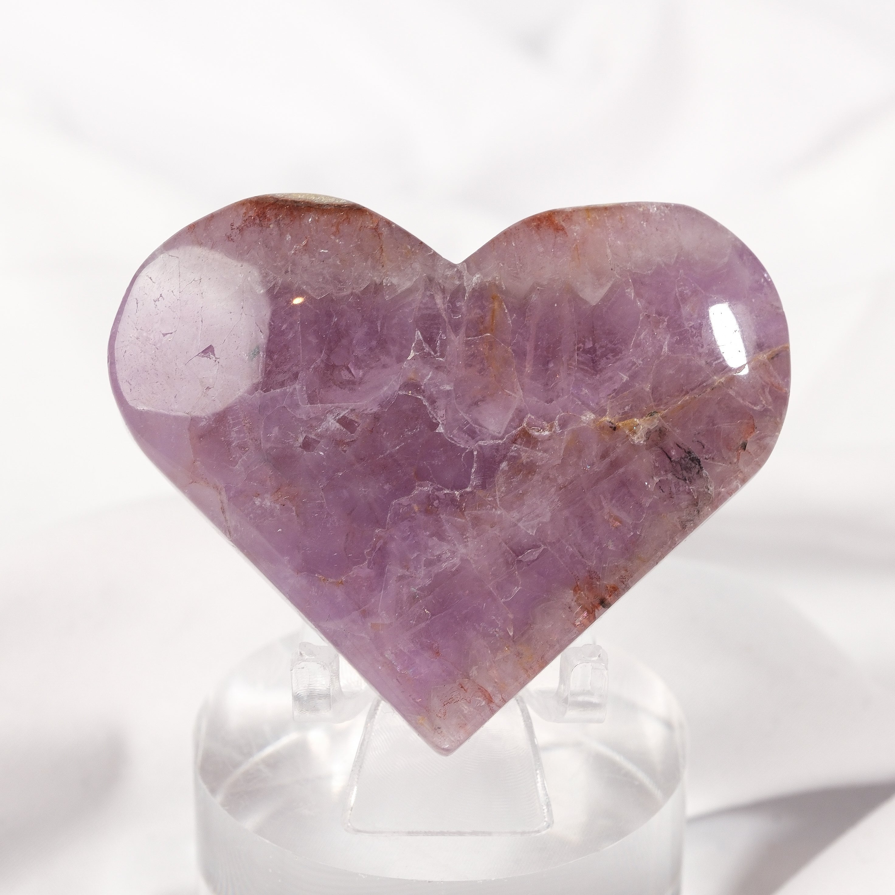 Amethyst Lace Agate Heart