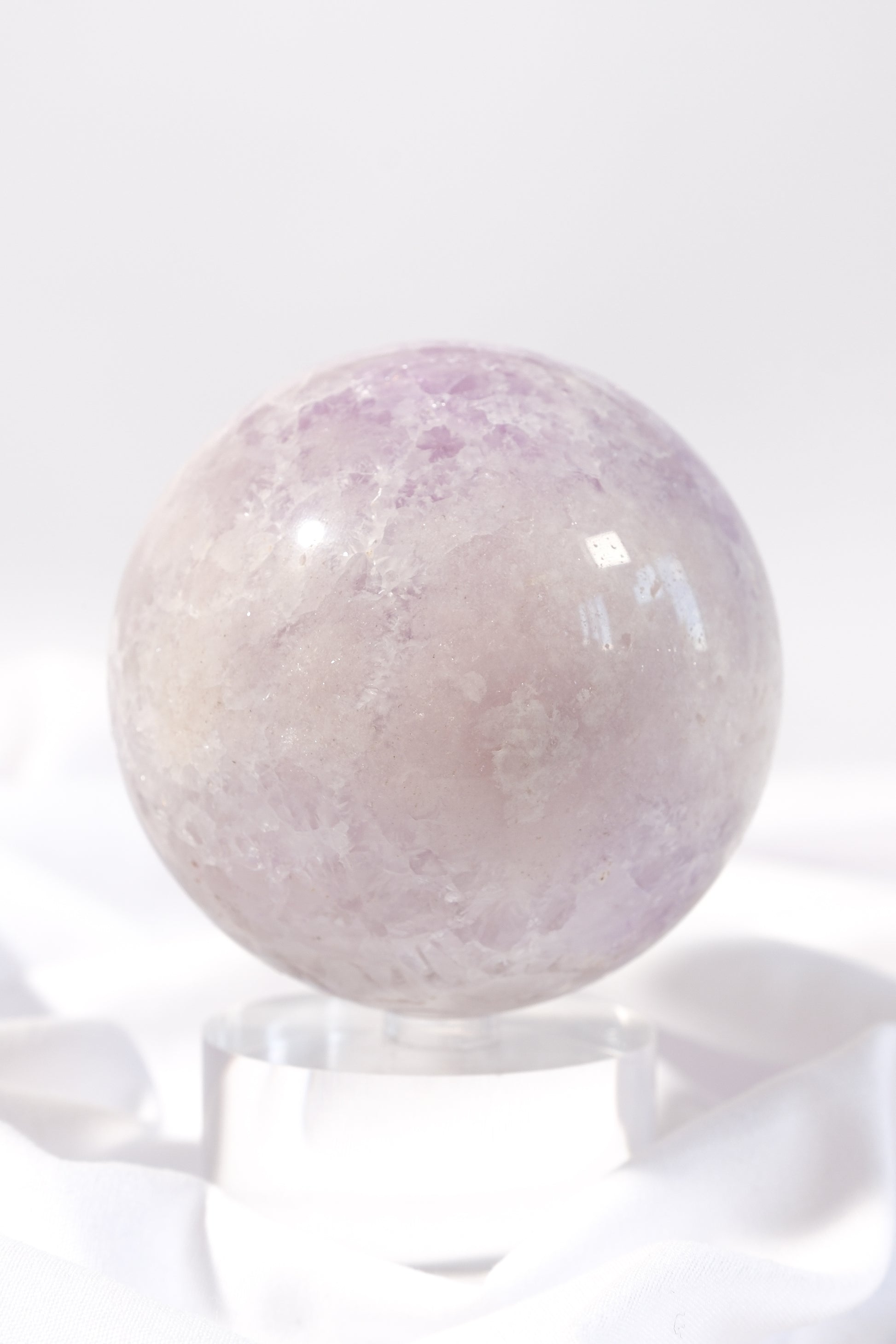 Flower Agate Amethyst Sphere