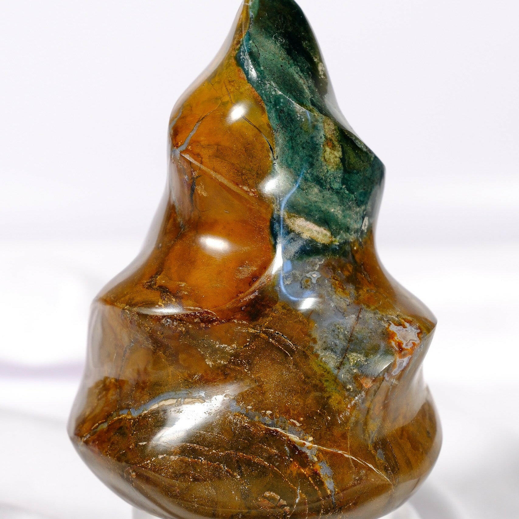 Ocean Jasper Flame Healing Crystal.