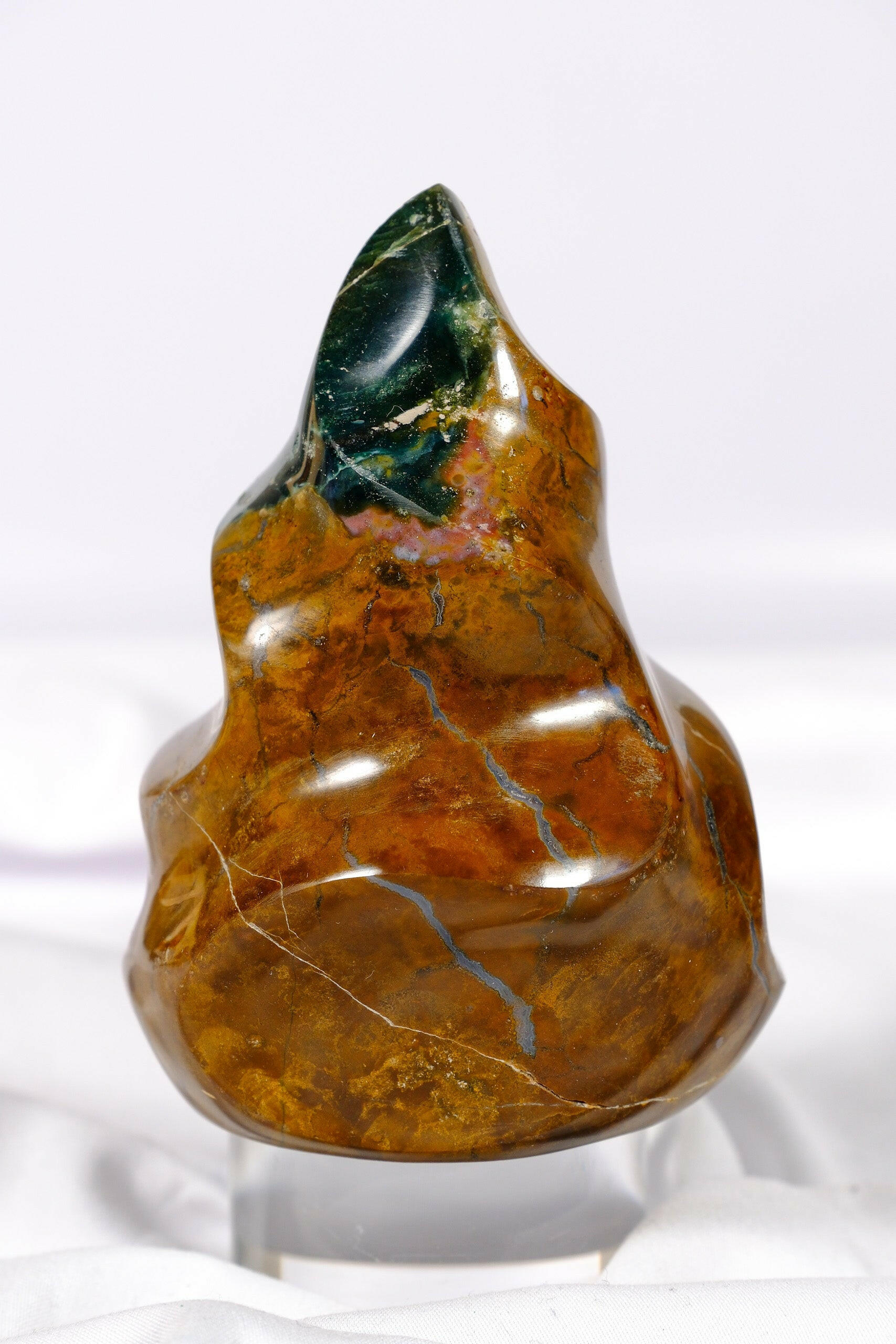 Ocean Jasper Flame Healing Crystal.
