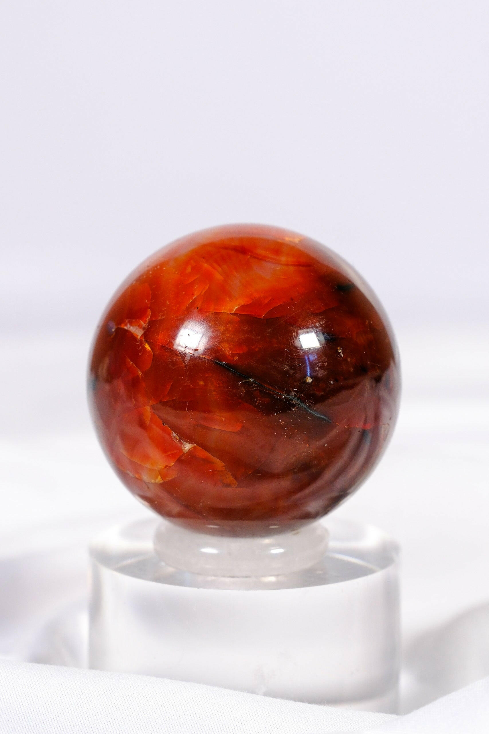 Carnelian Sphere Healing Crystal.
