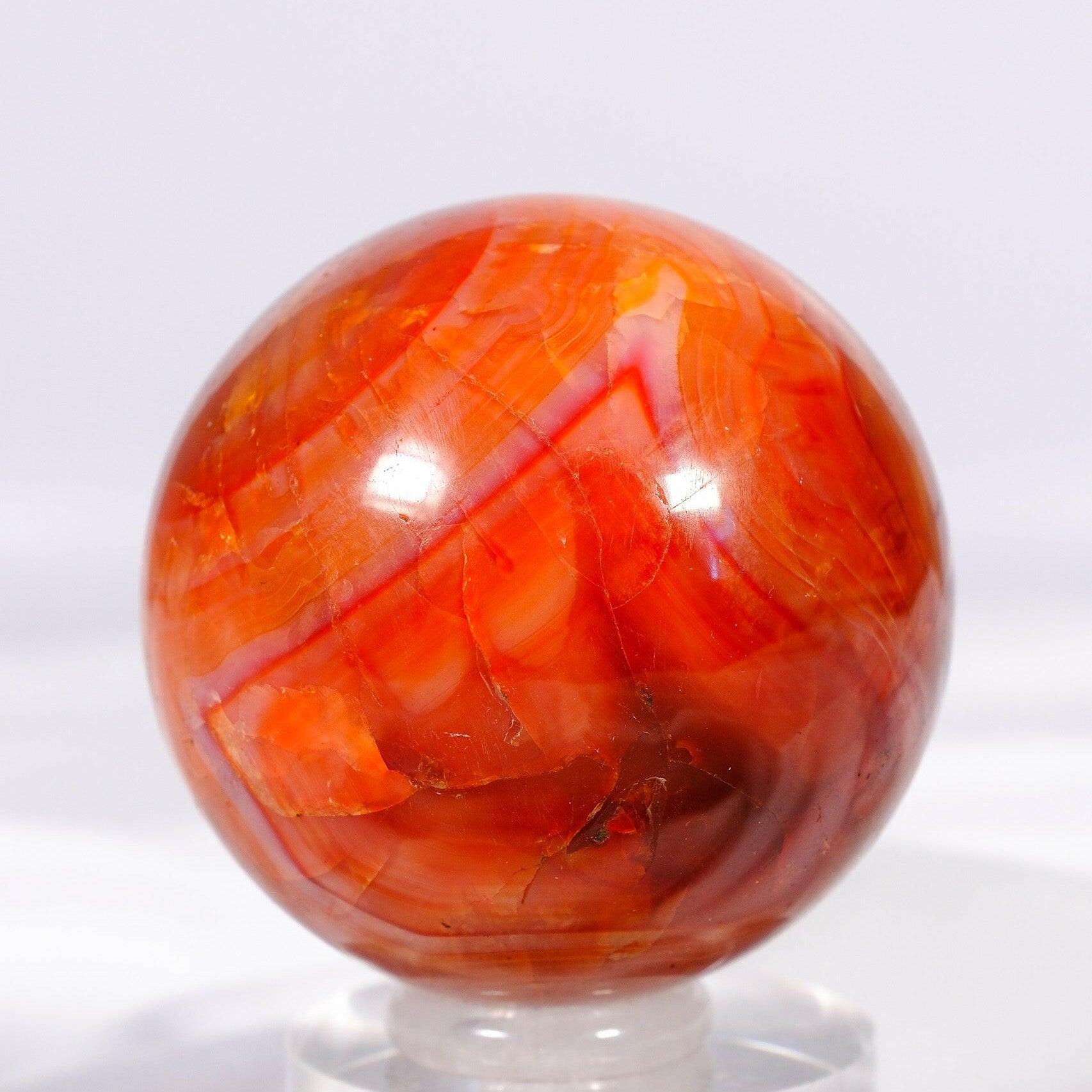 Carnelian Sphere Healing Crystal.