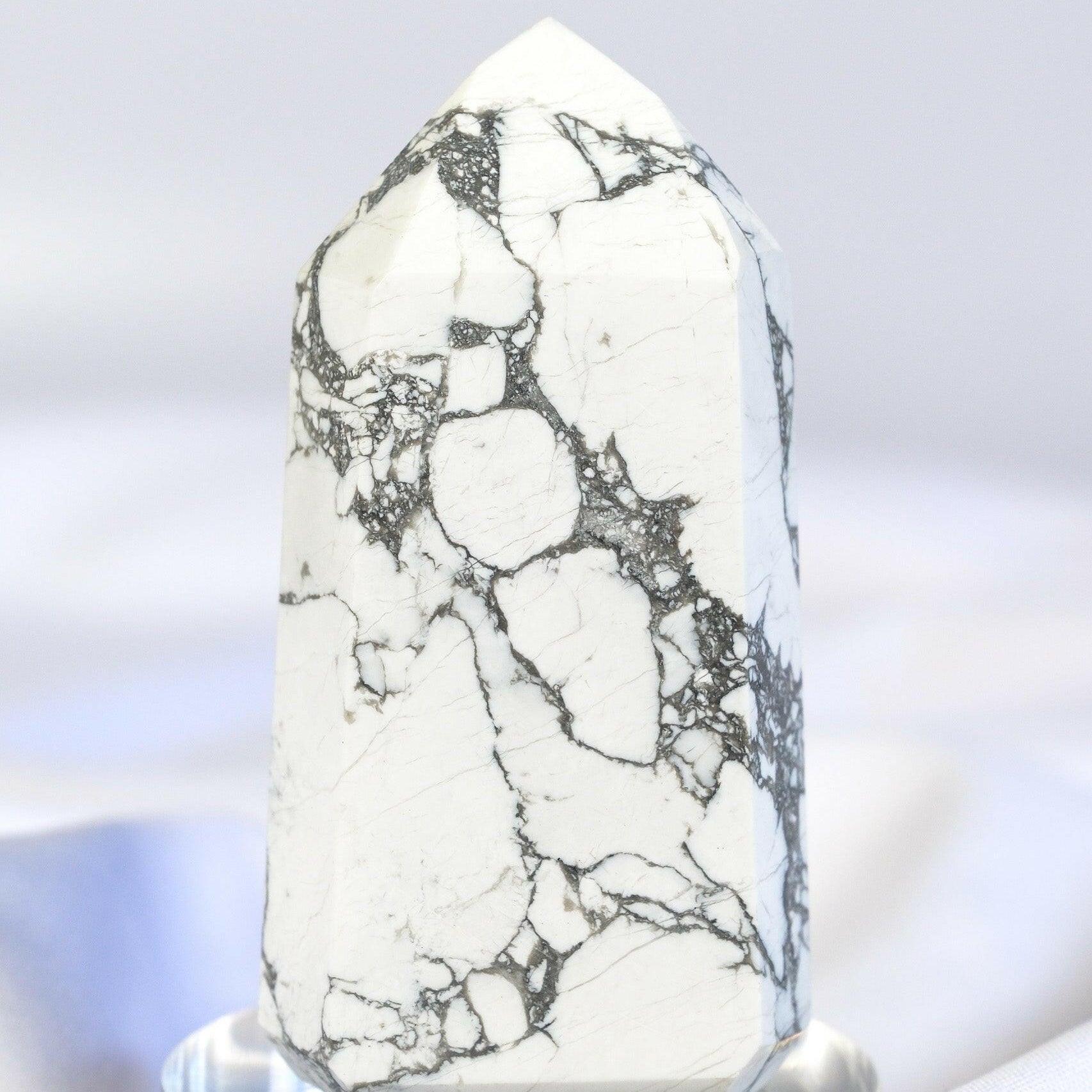 Howlite Tower Healing Crystal.