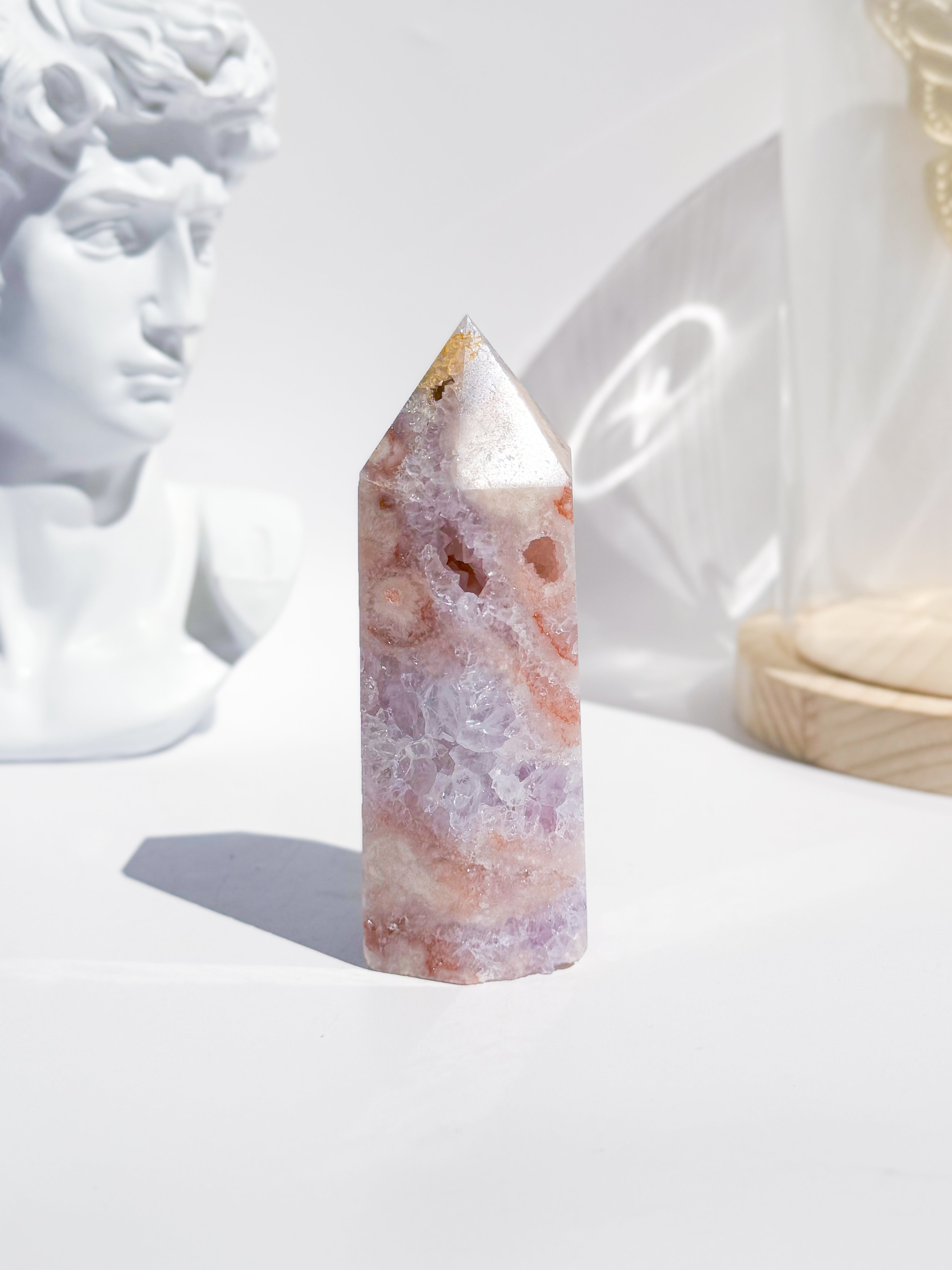 Pink Amethyst / Flower Agate Tower