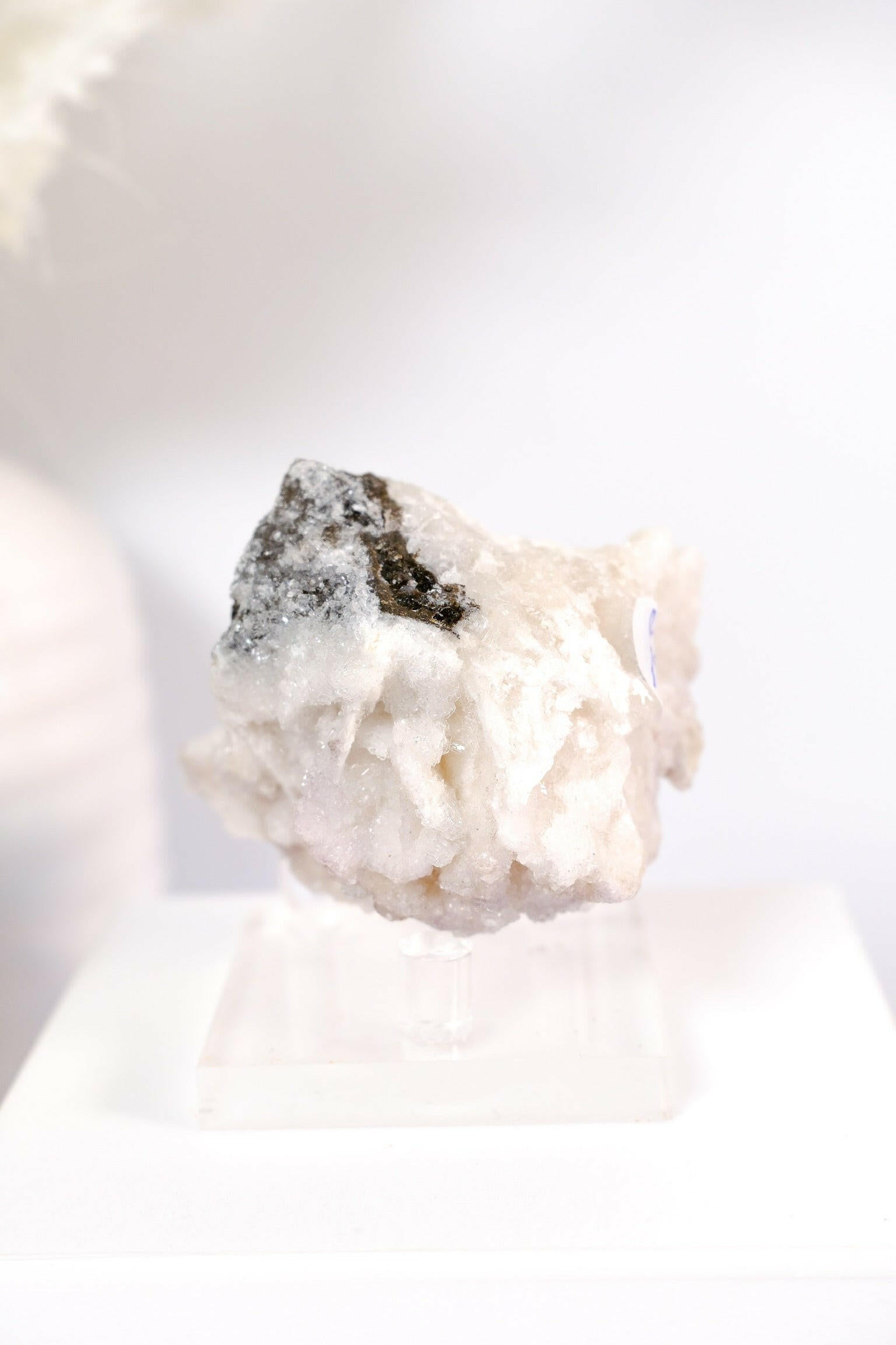 Selenite With Fluorite Cluster Healing Crystal.