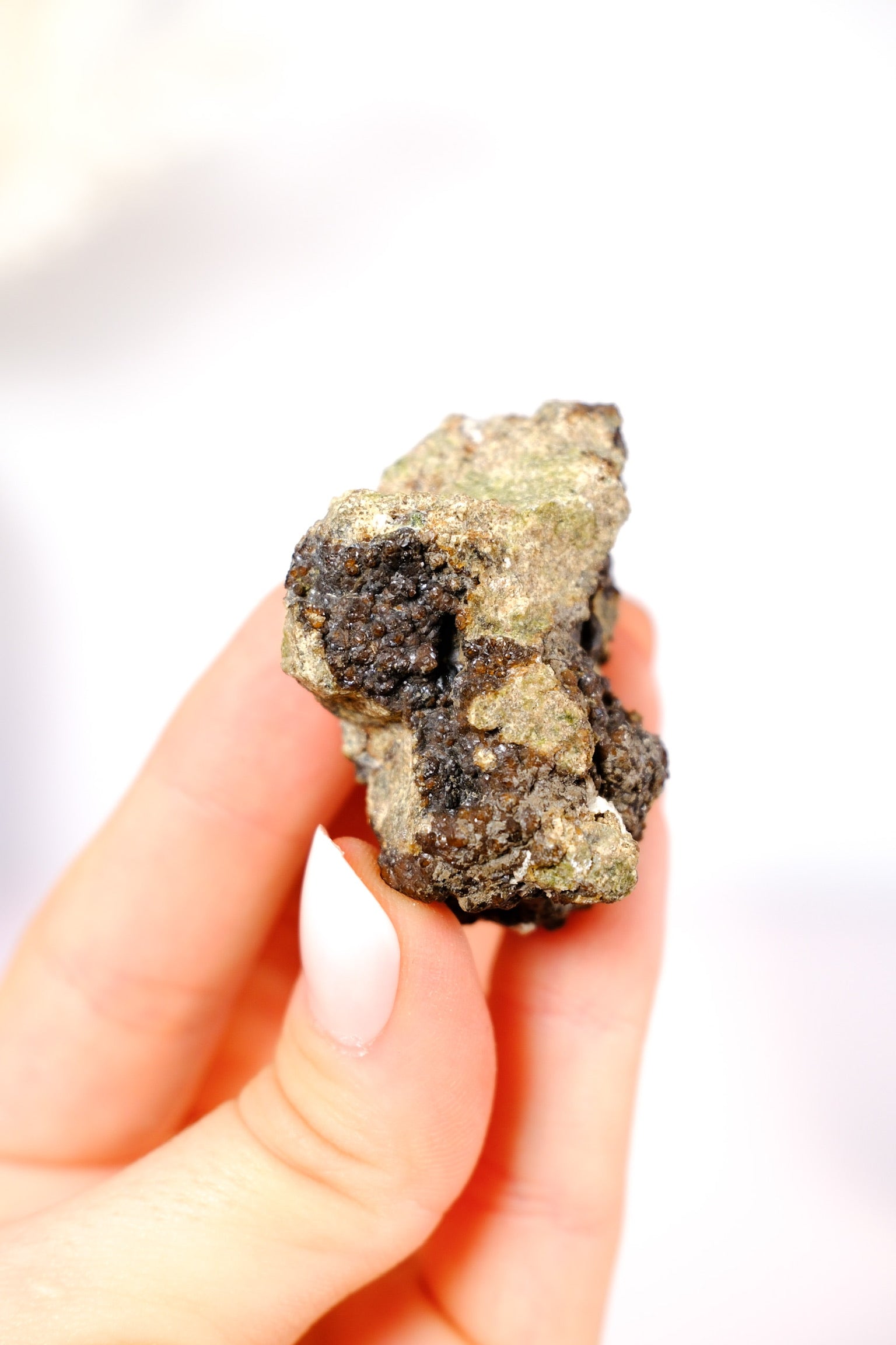 Andradite (Green) Garnet Cluster