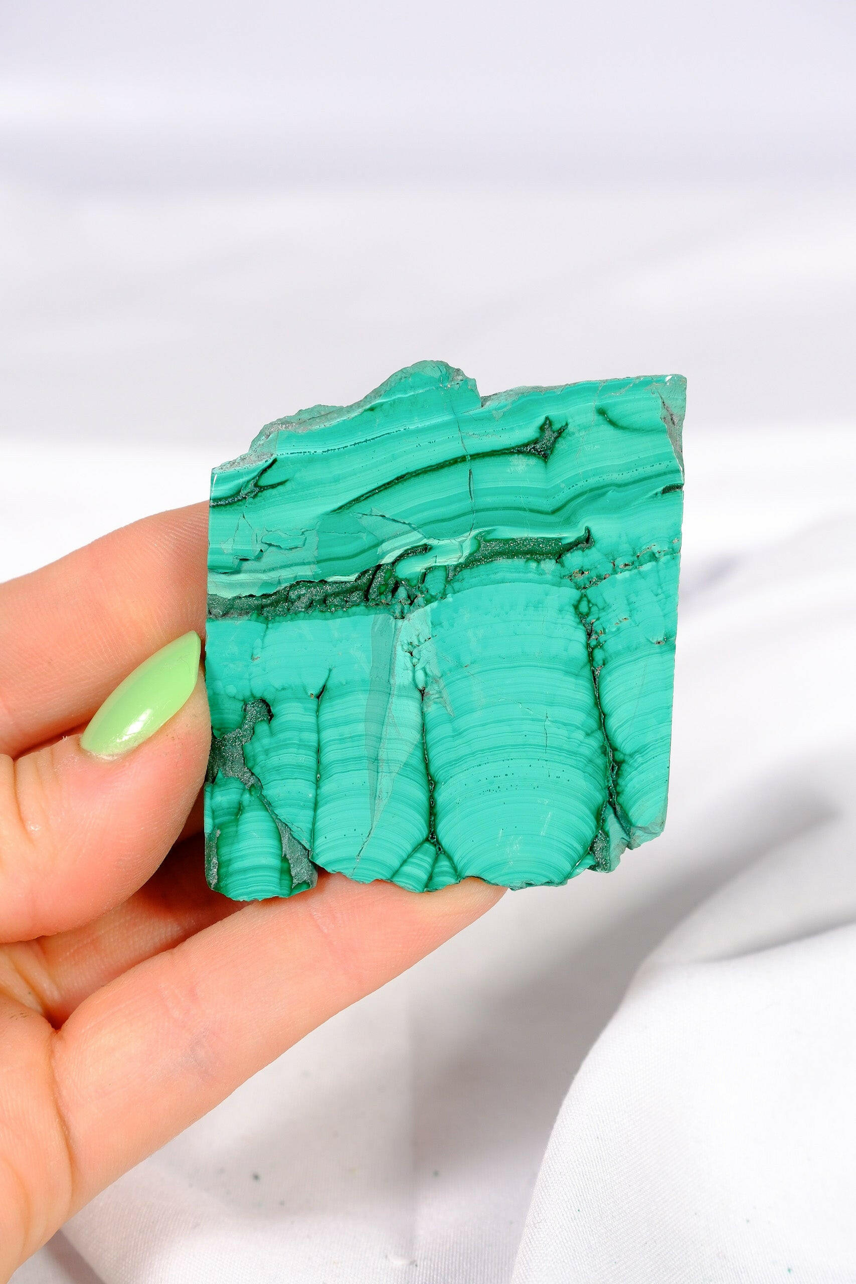Malachite Slice Healing Crystal.