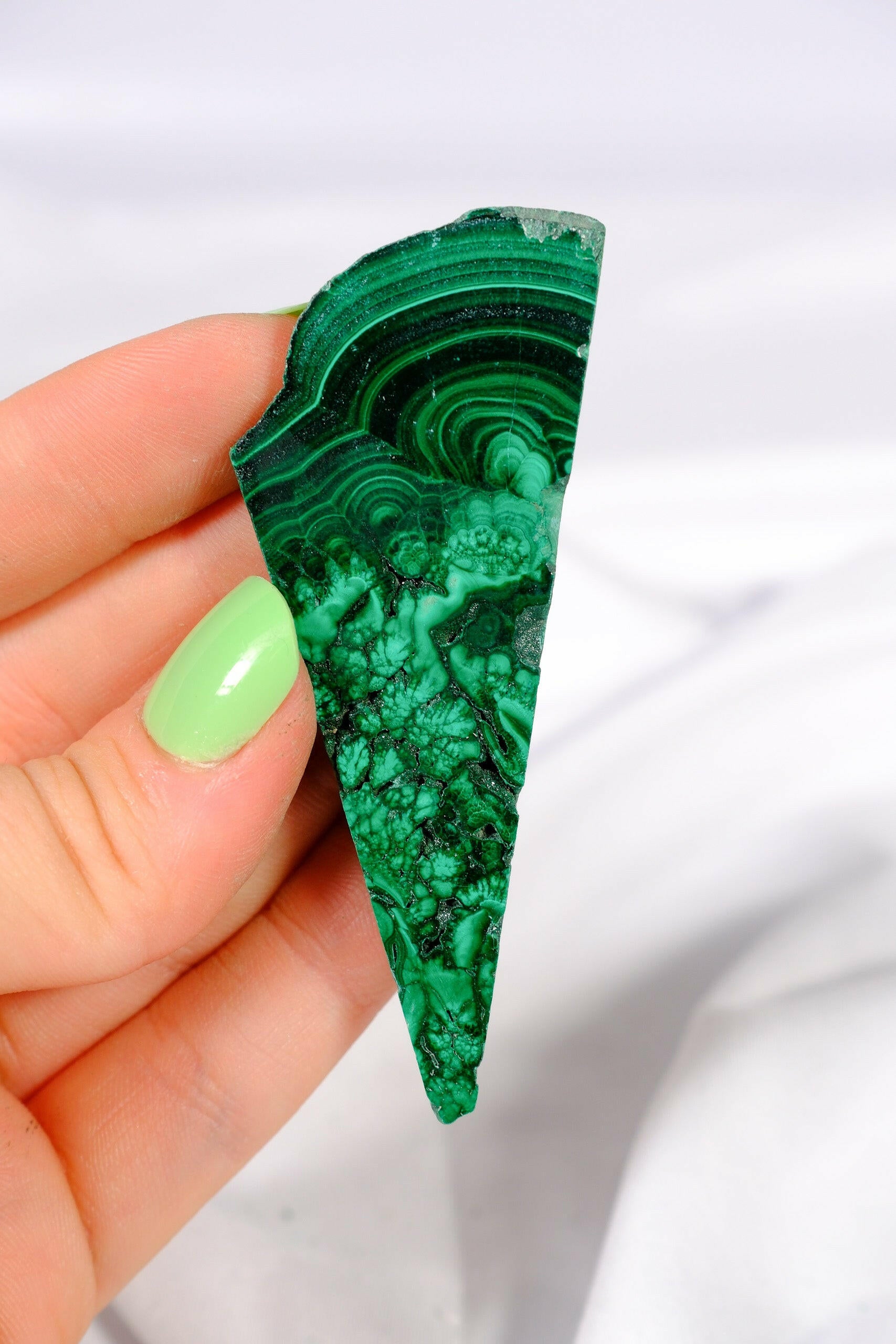 Malachite Slice Healing Crystal.