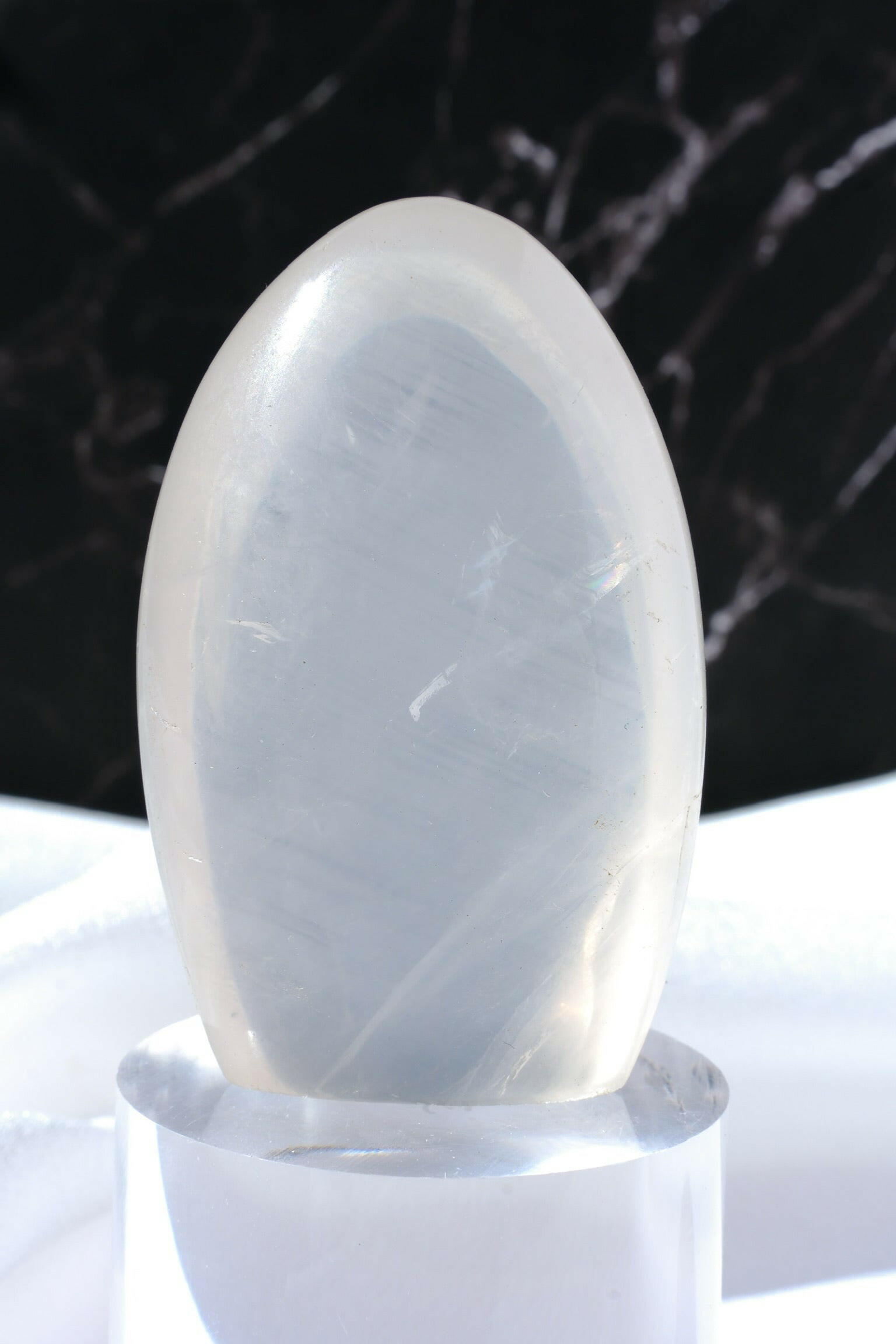 Girasol Quartz Freeform Healing Crystal.