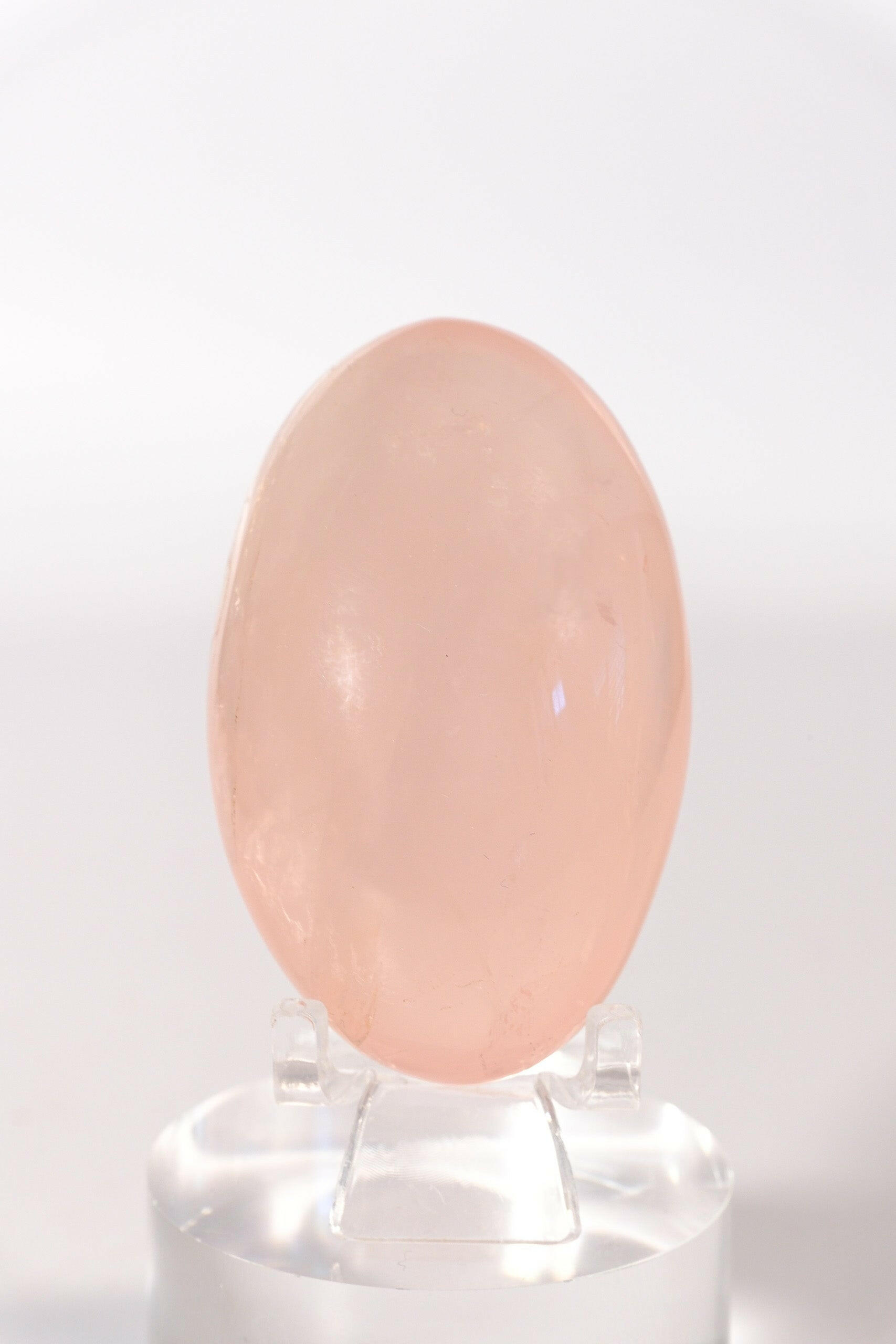 Rose Quartz Palmstone Healing Crystal.