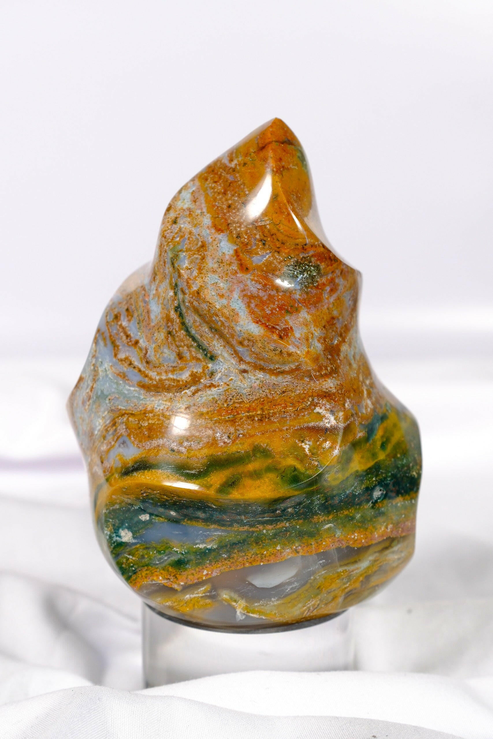 Ocean Jasper Flame Healing Crystal.