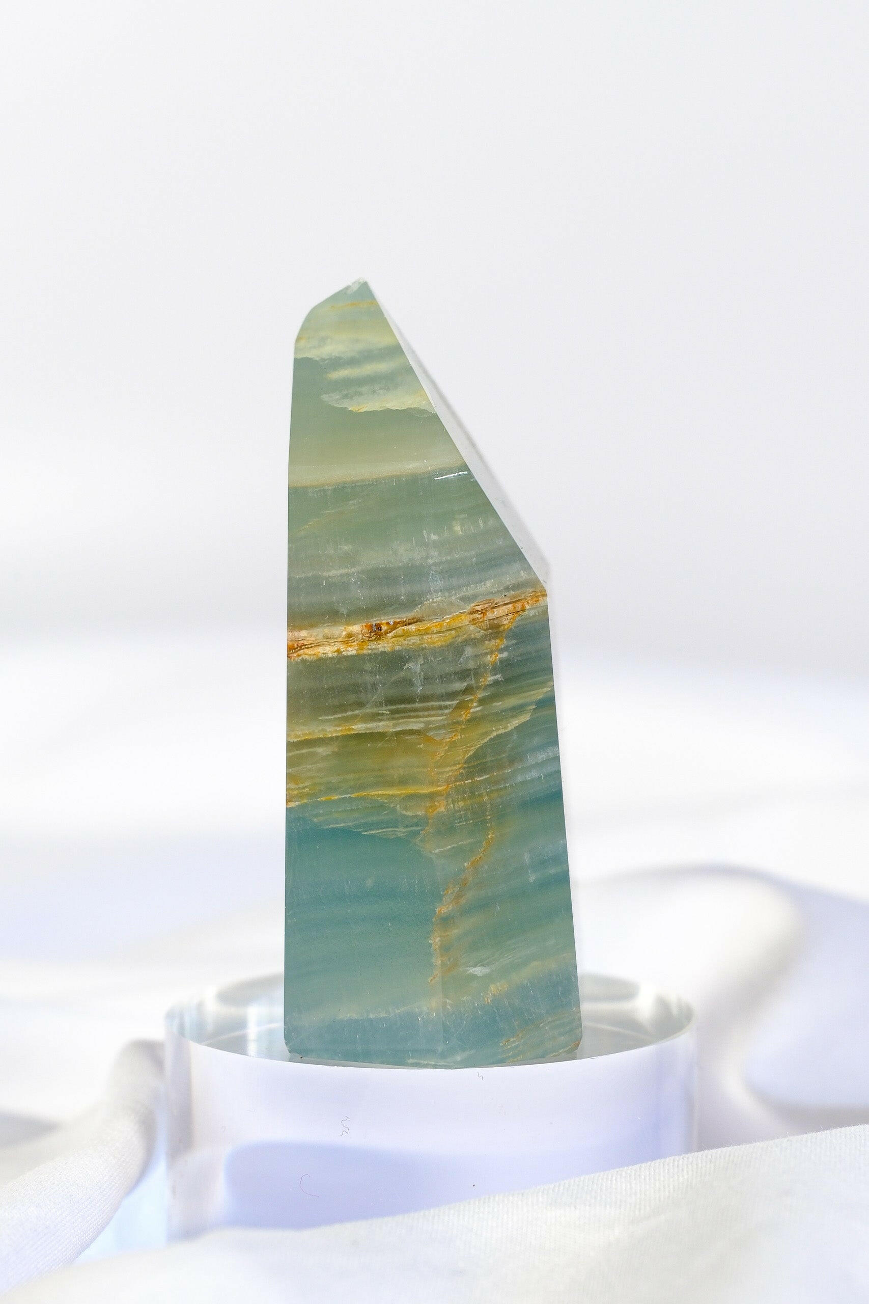 Blue Onyx Tower Healing Crystal.