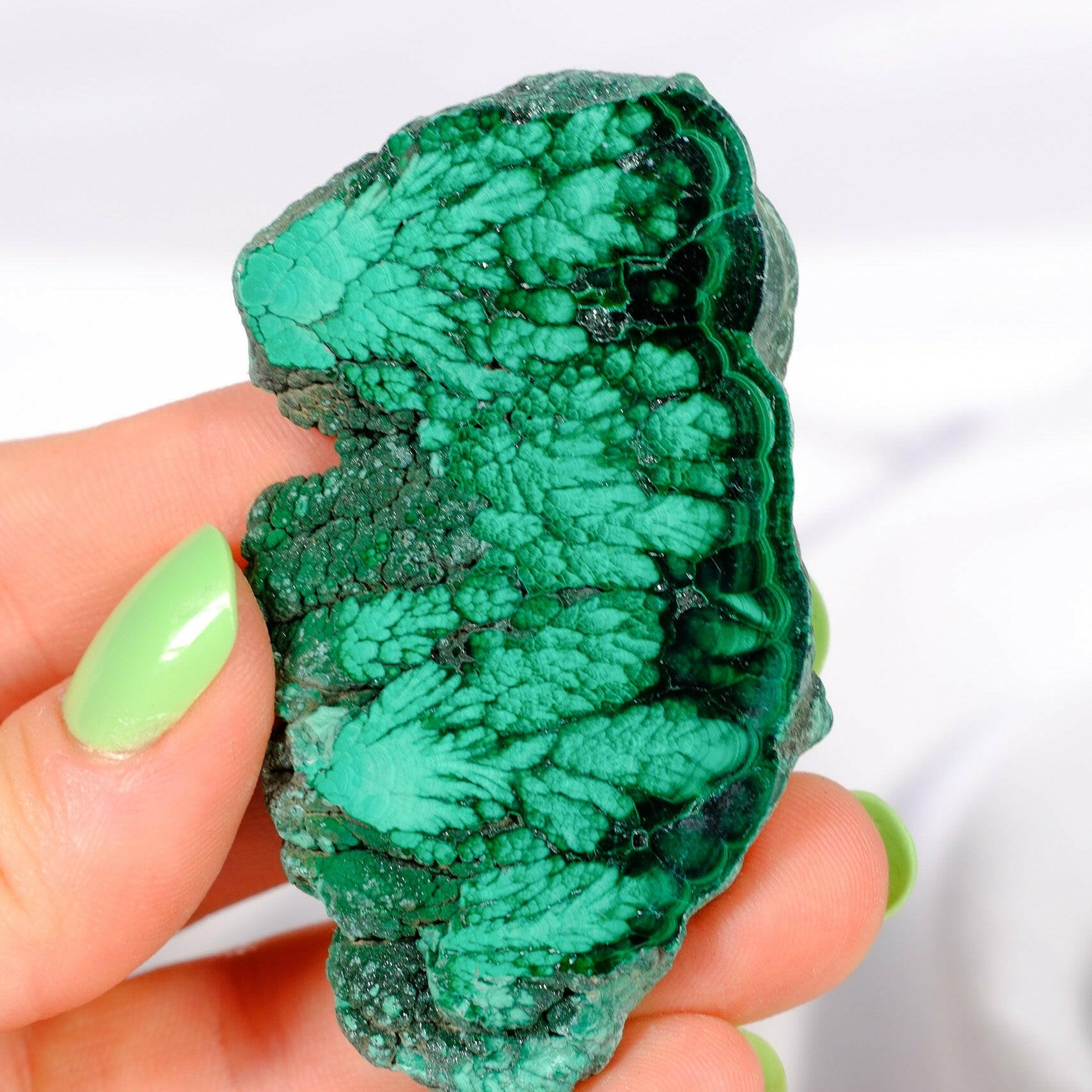Malachite Slice Healing Crystal.