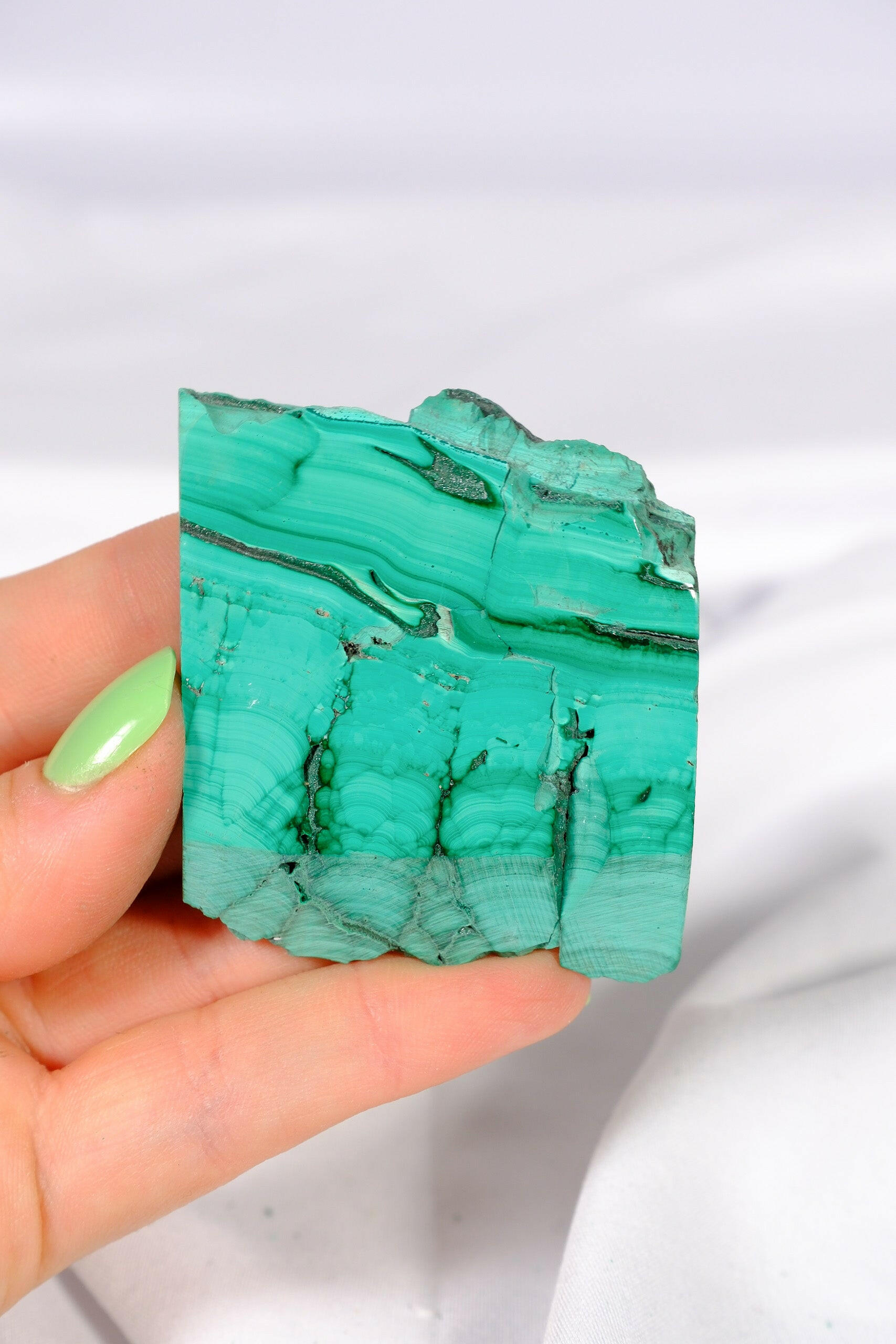 Malachite Slice Healing Crystal.