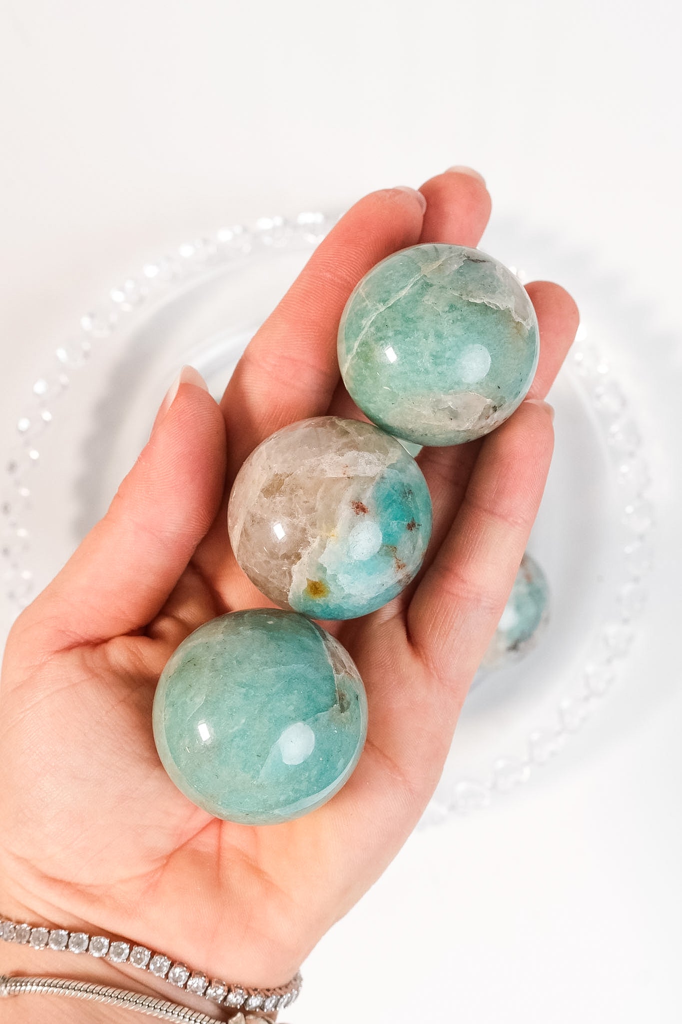 Amazonite Smoky Quartz Sphere