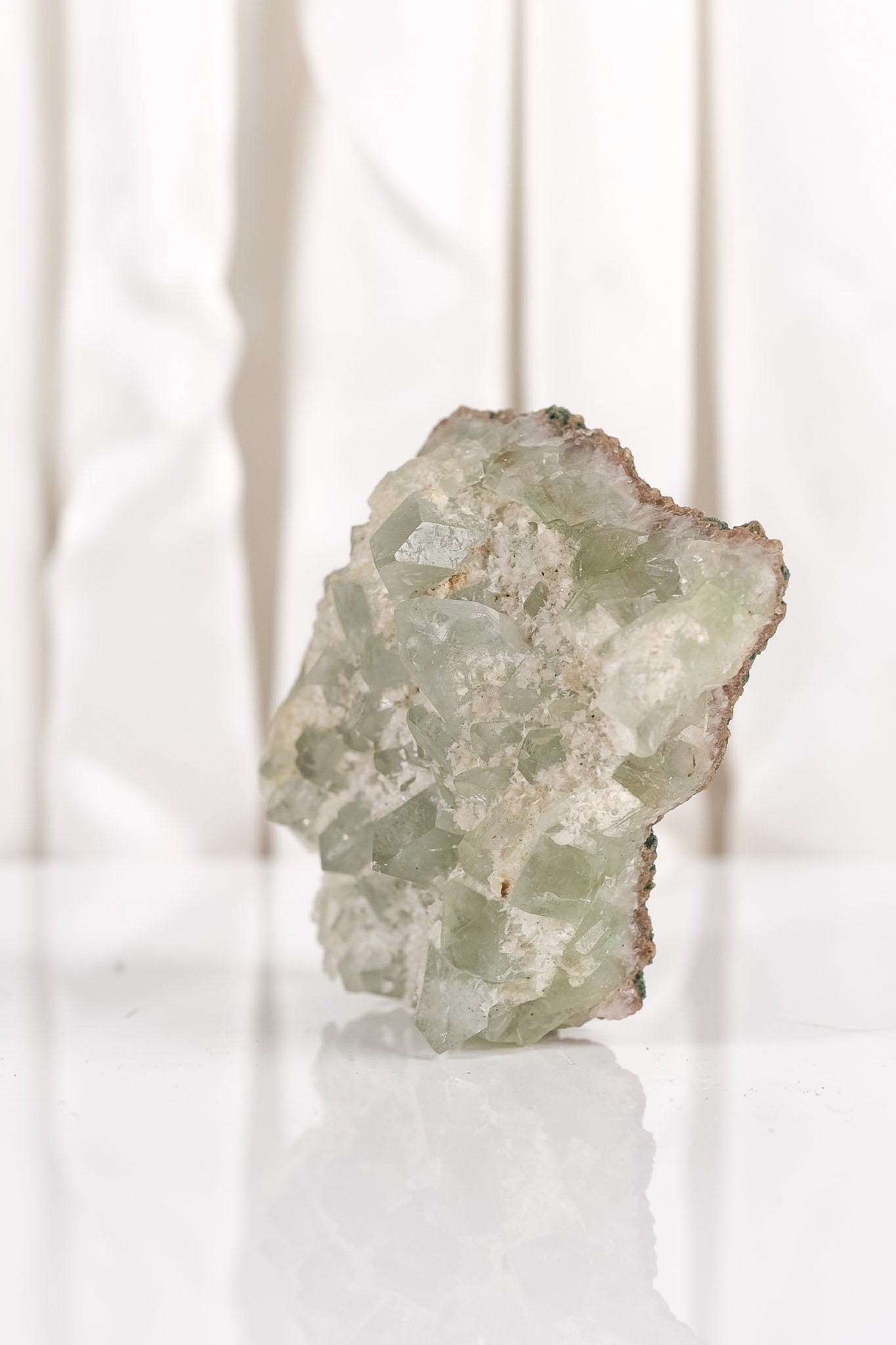 Sugar Coated Green Apophyllite Cluster
