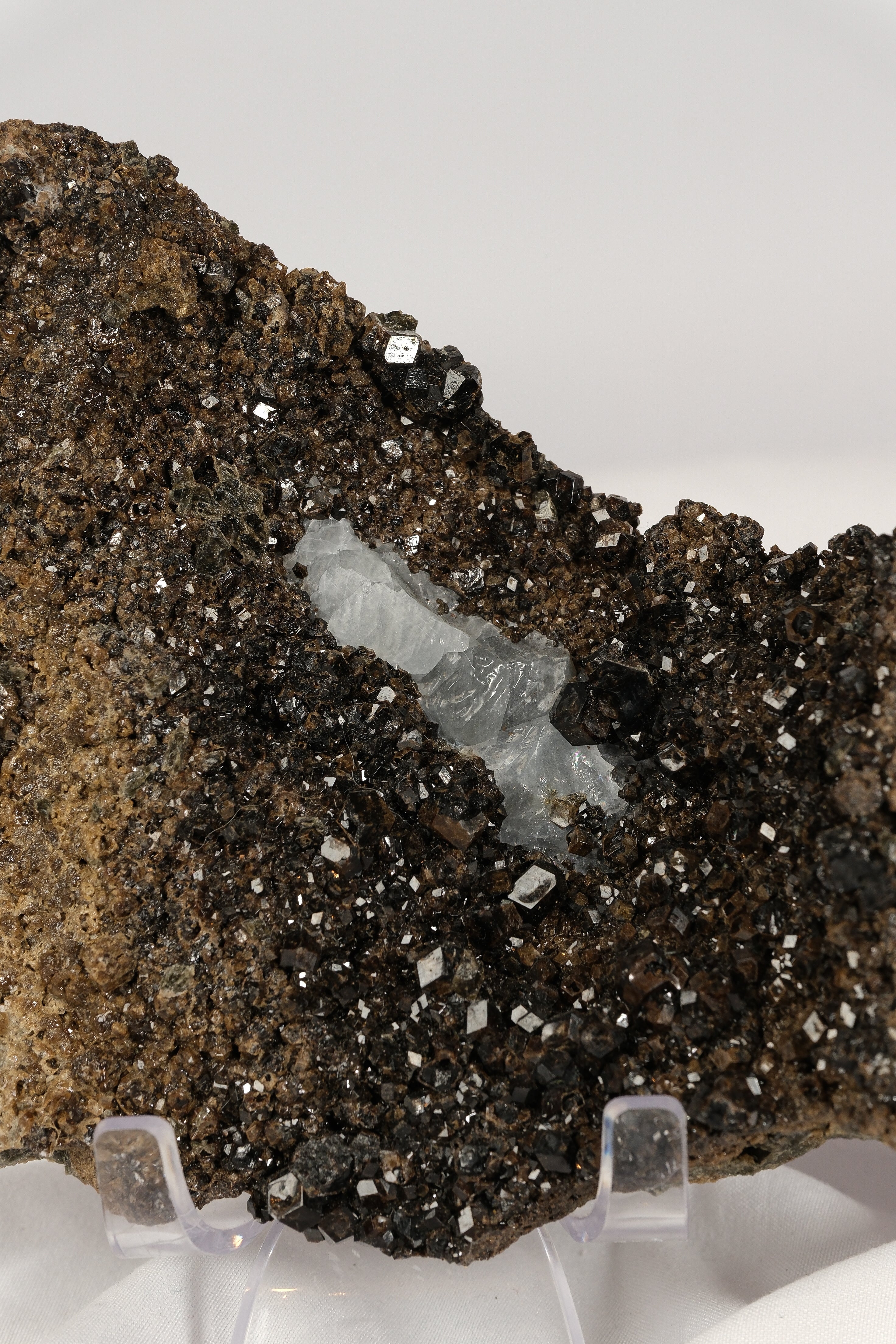 Melanite Garnet Cluster