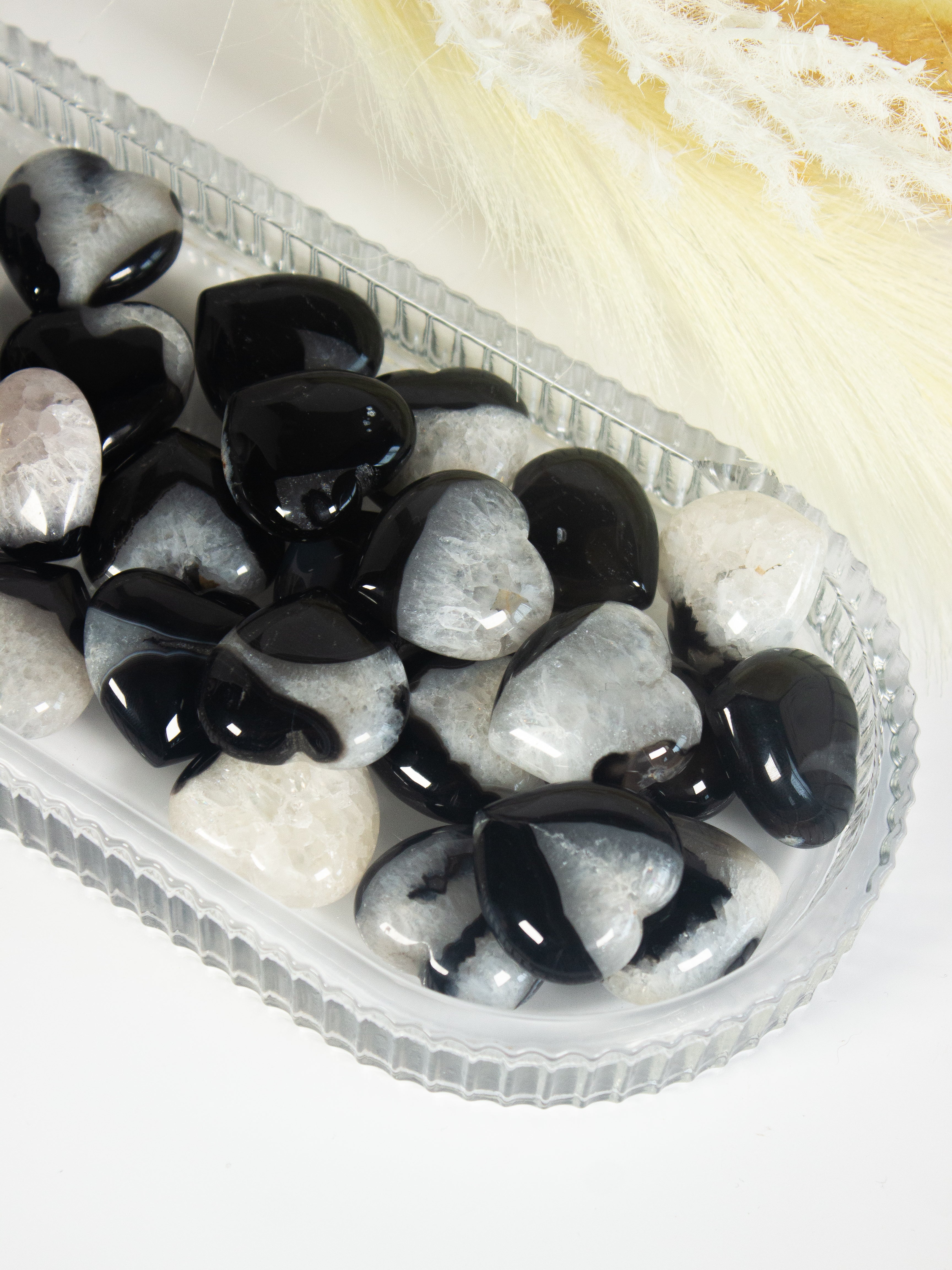 Black Agate Heart