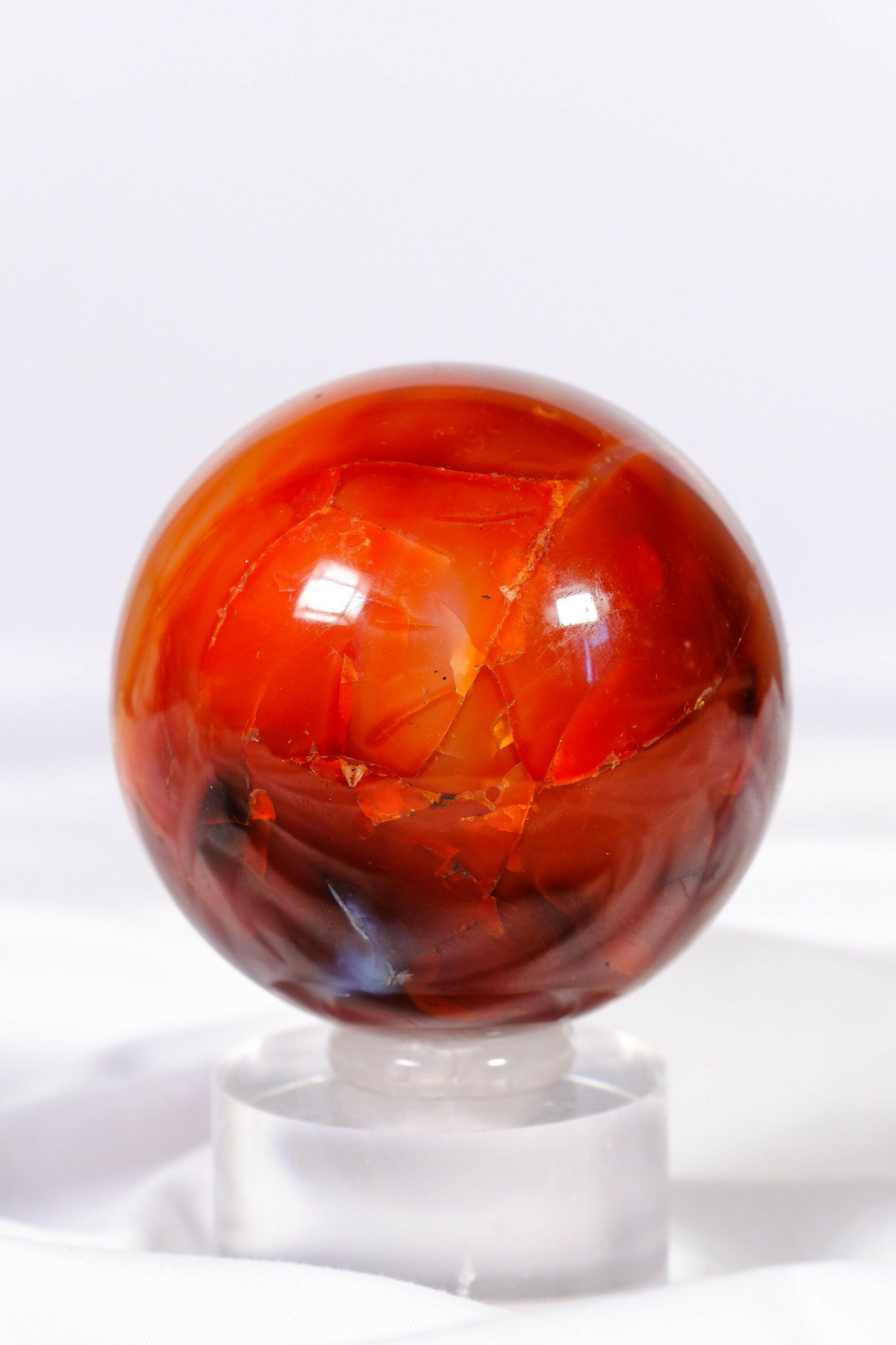 Carnelian Sphere Healing Crystal.