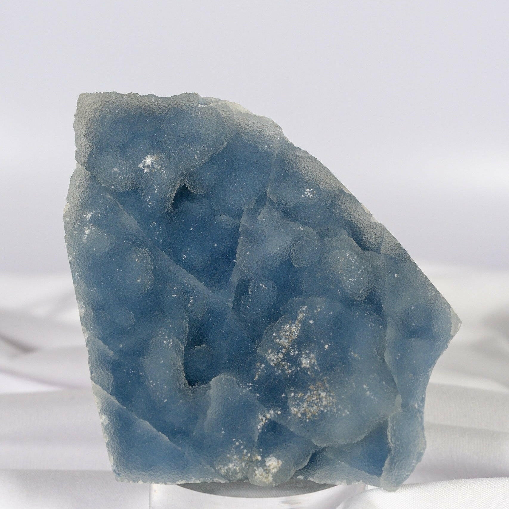 Botryoidal Blue Chalcedony Cutbase Healing Crystal.