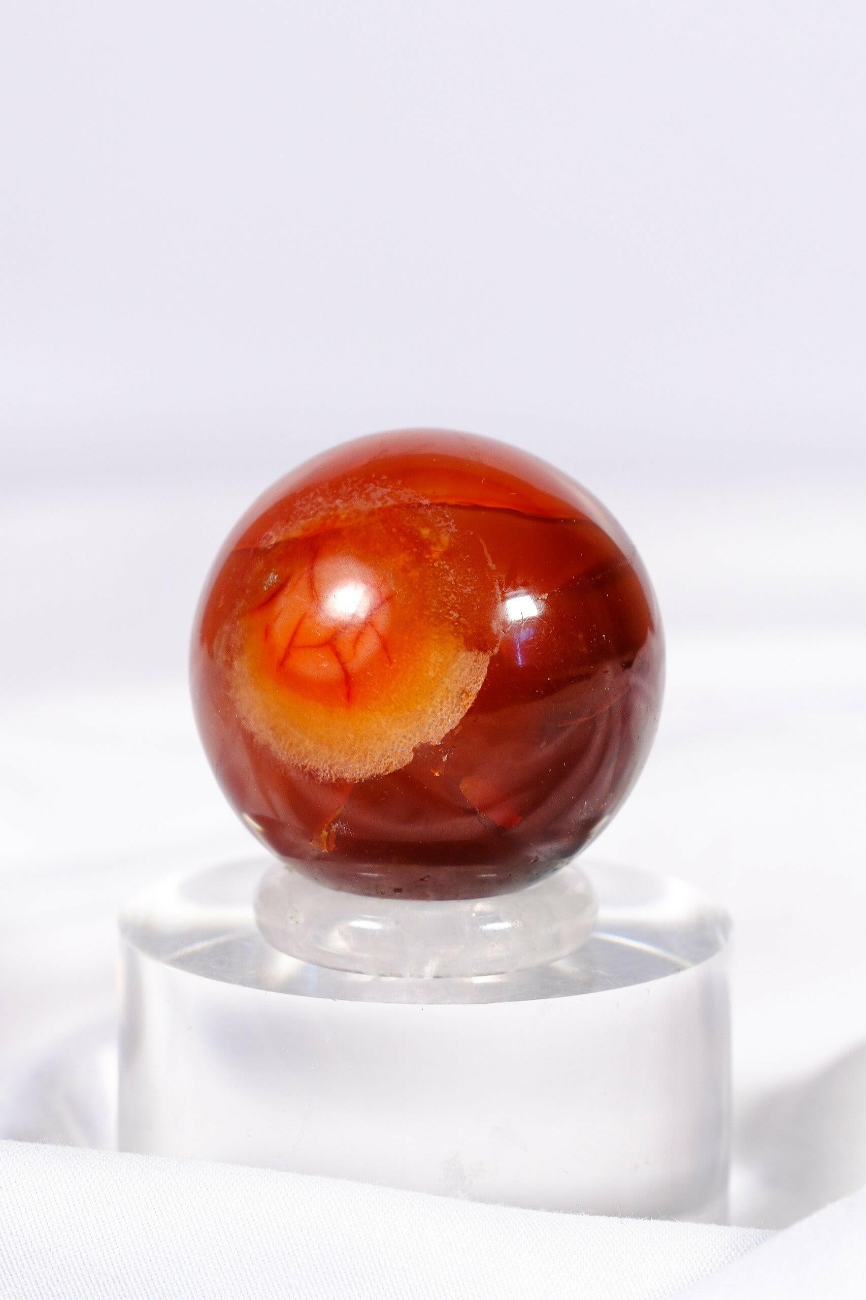 Carnelian Sphere Healing Crystal.