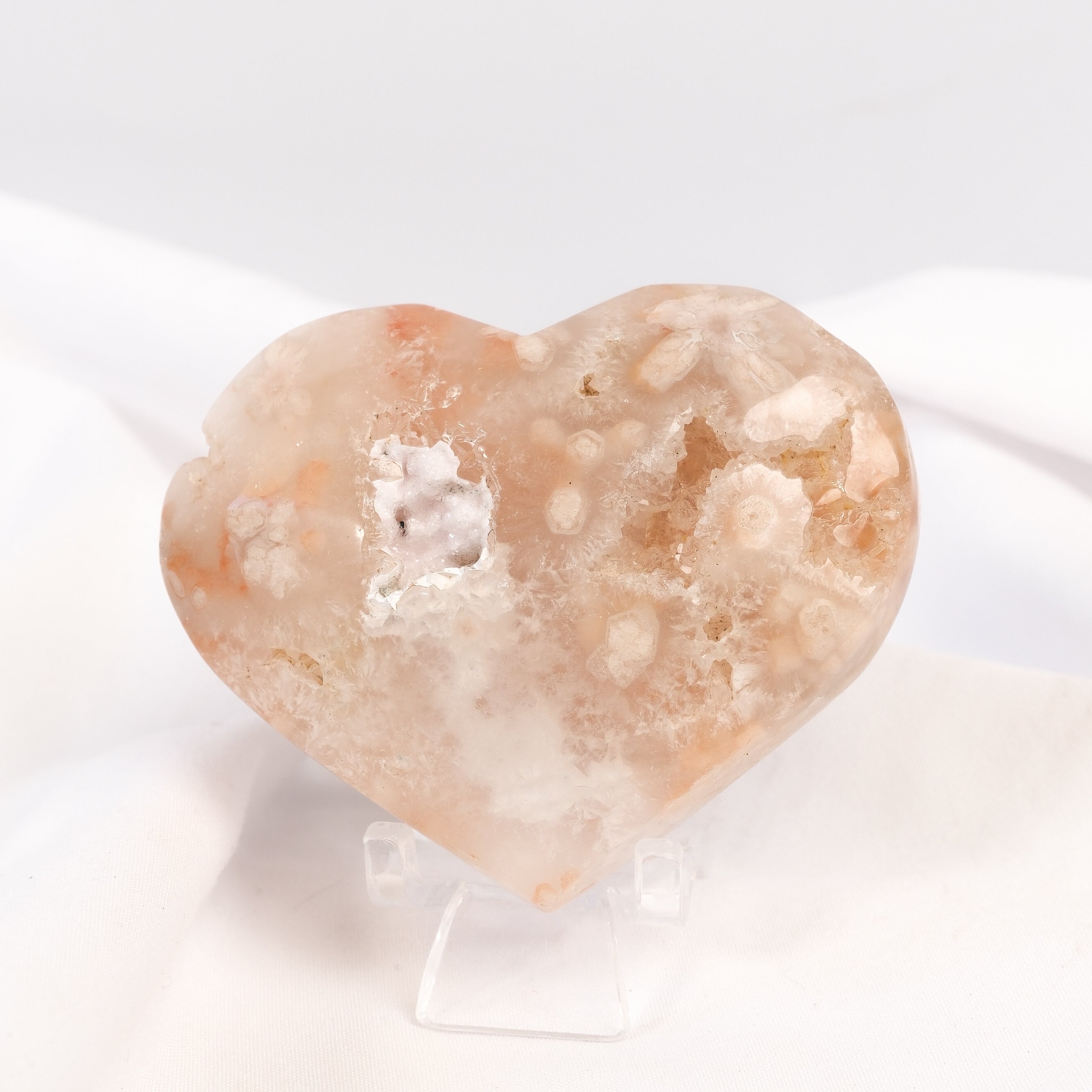 Flower Agate Heart
