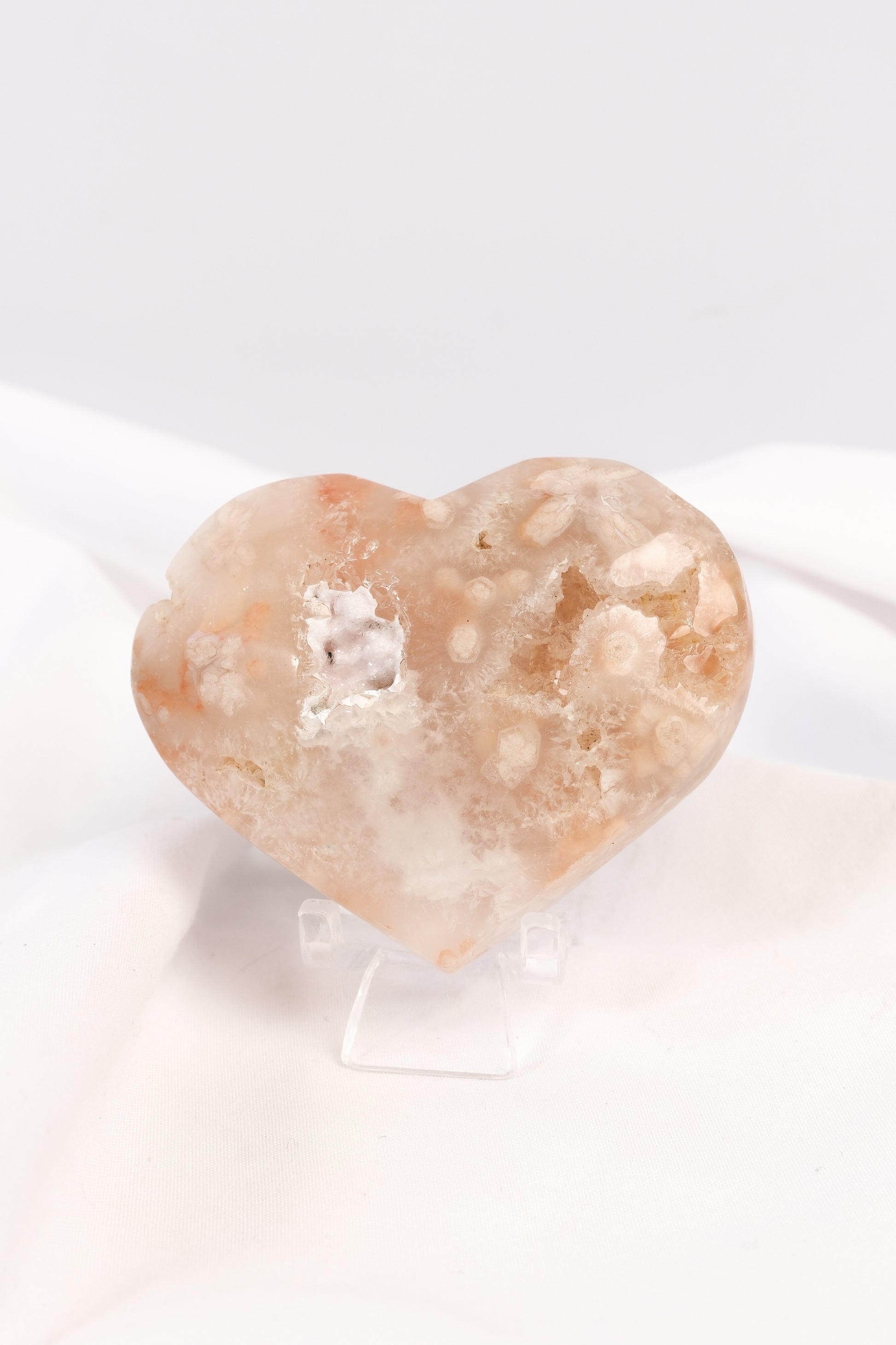 Flower Agate Heart