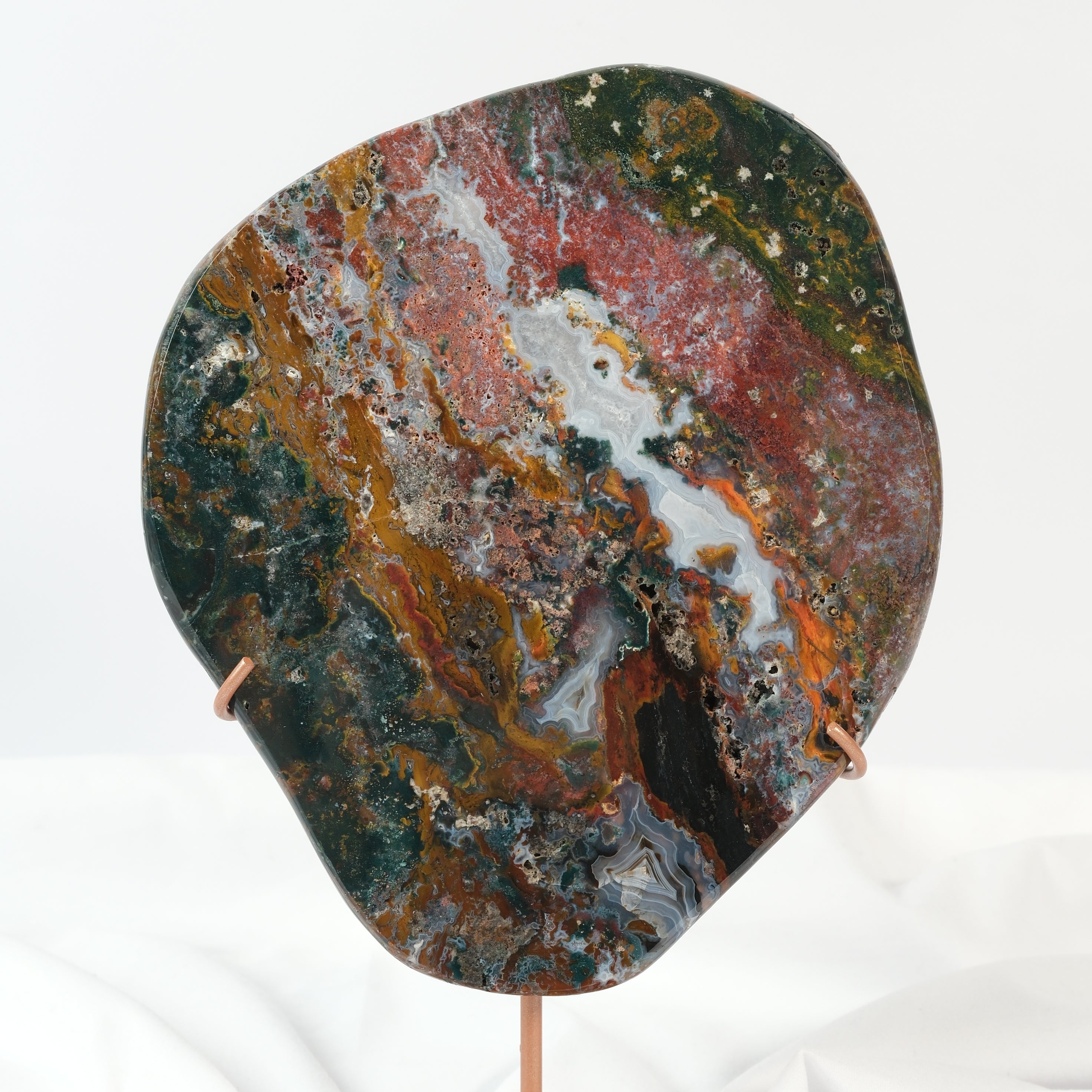 Sea Jasper/Agate Slab on Stand