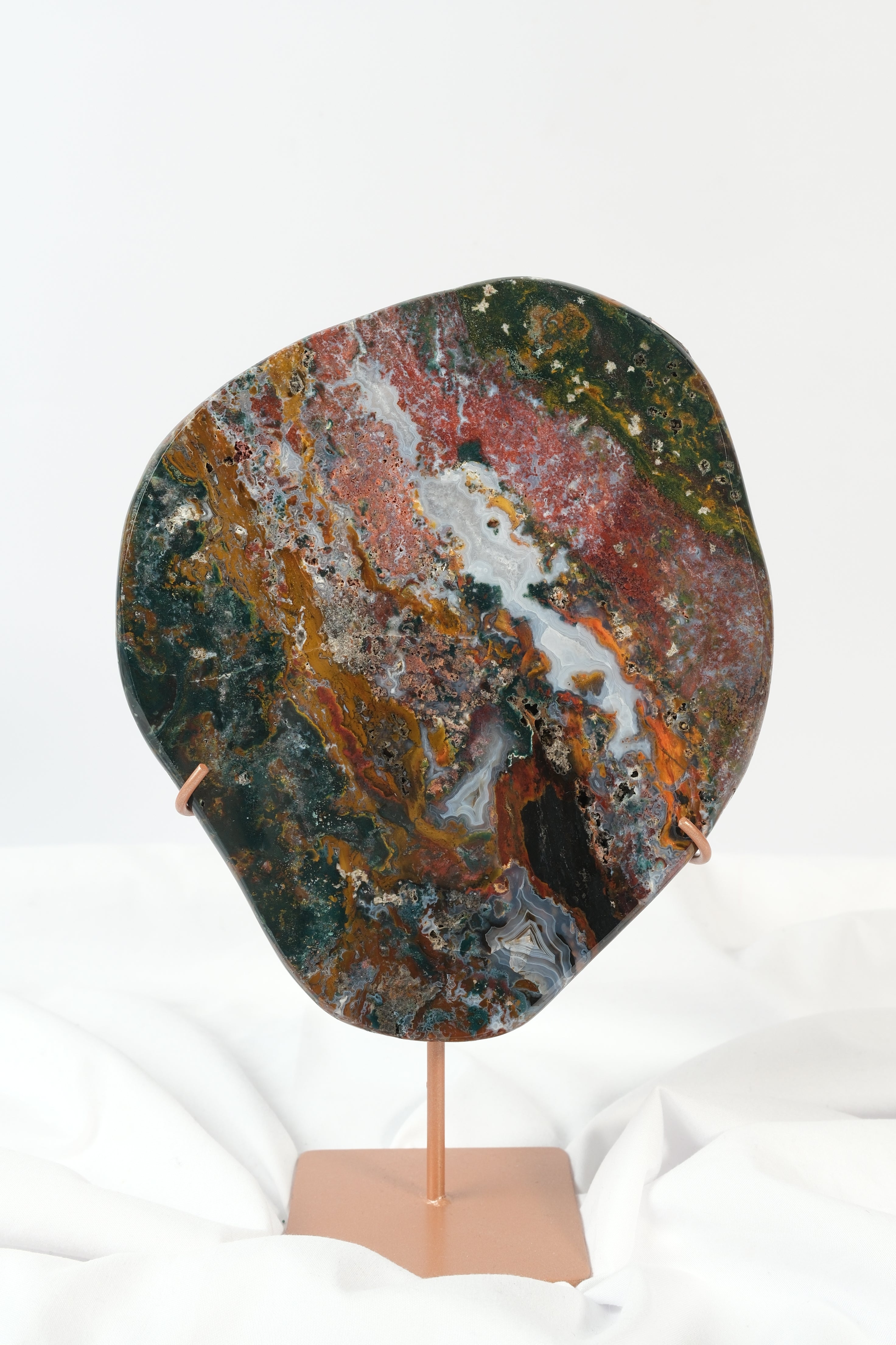 Sea Jasper/Agate Slab on Stand