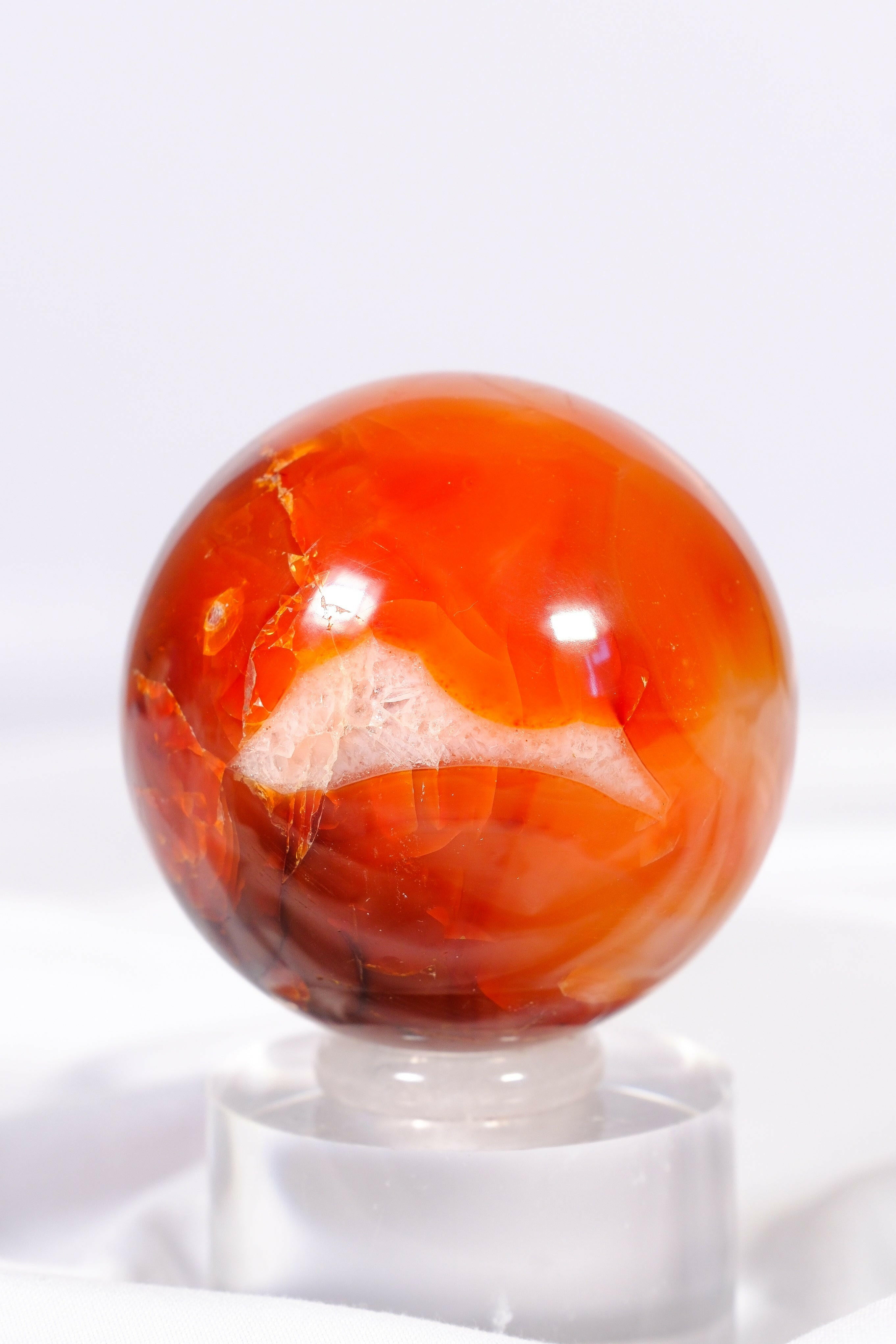 Carnelian Sphere Healing Crystal.