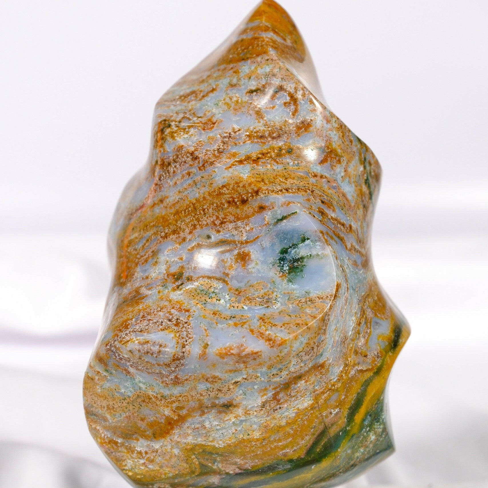 Ocean Jasper Flame Healing Crystal.