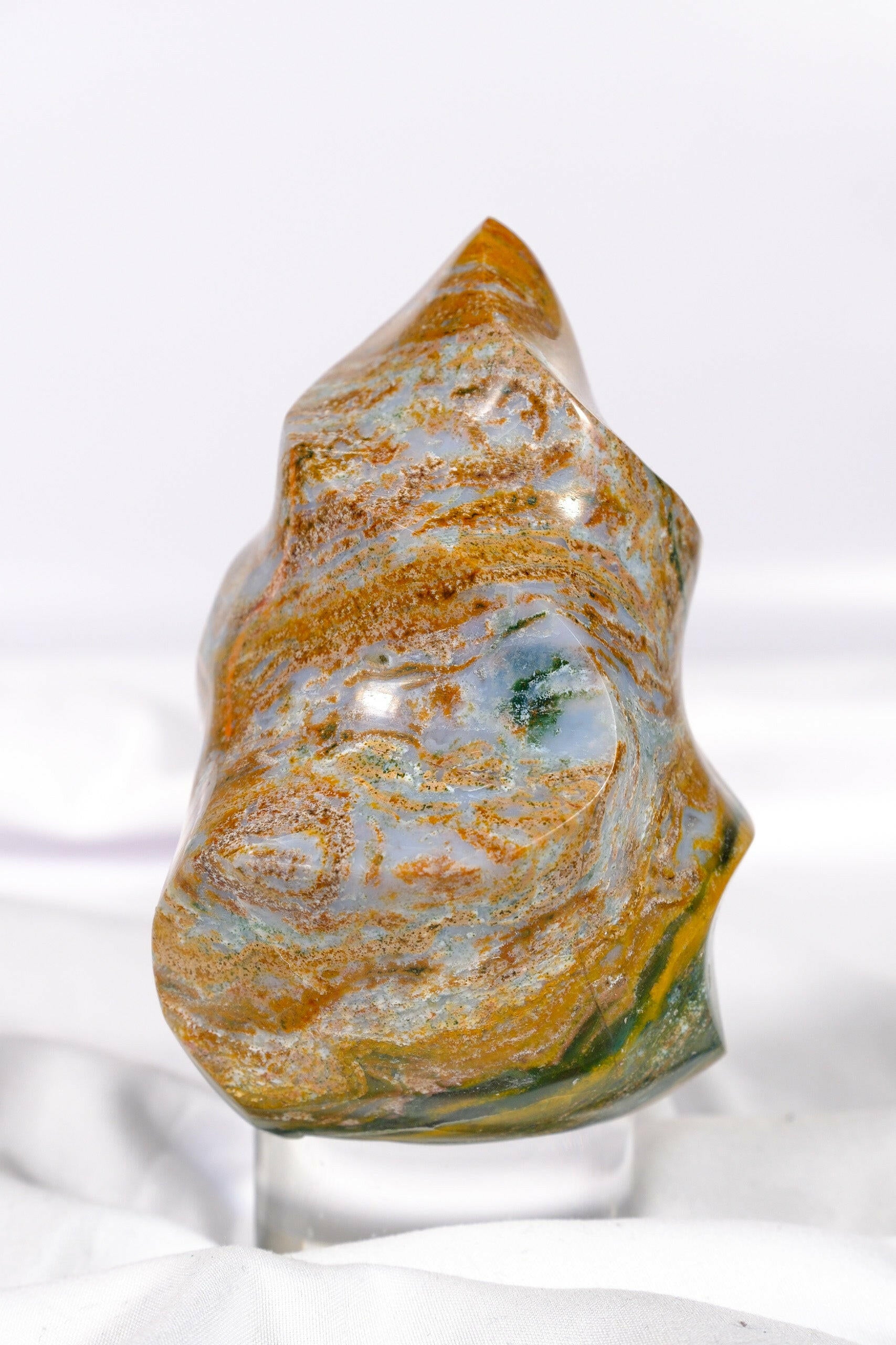 Ocean Jasper Flame Healing Crystal.
