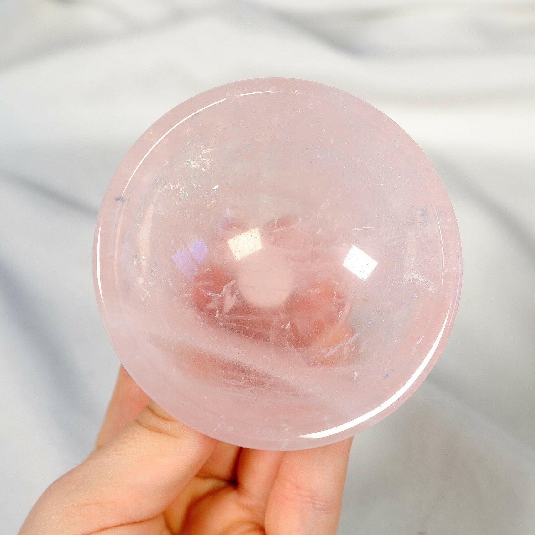 Rose Quartz Bowl Healing Crystal.
