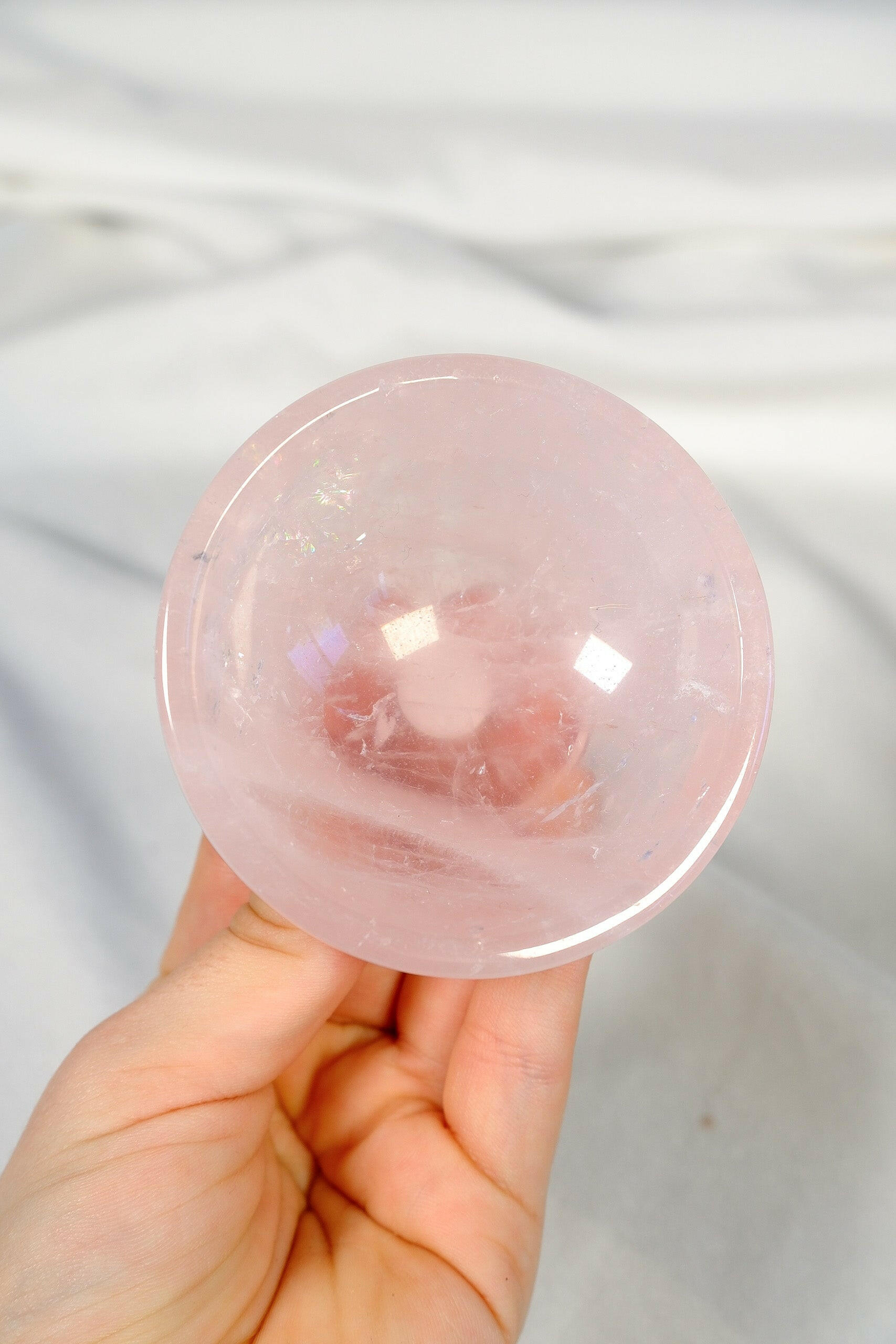 Rose Quartz Bowl Healing Crystal.