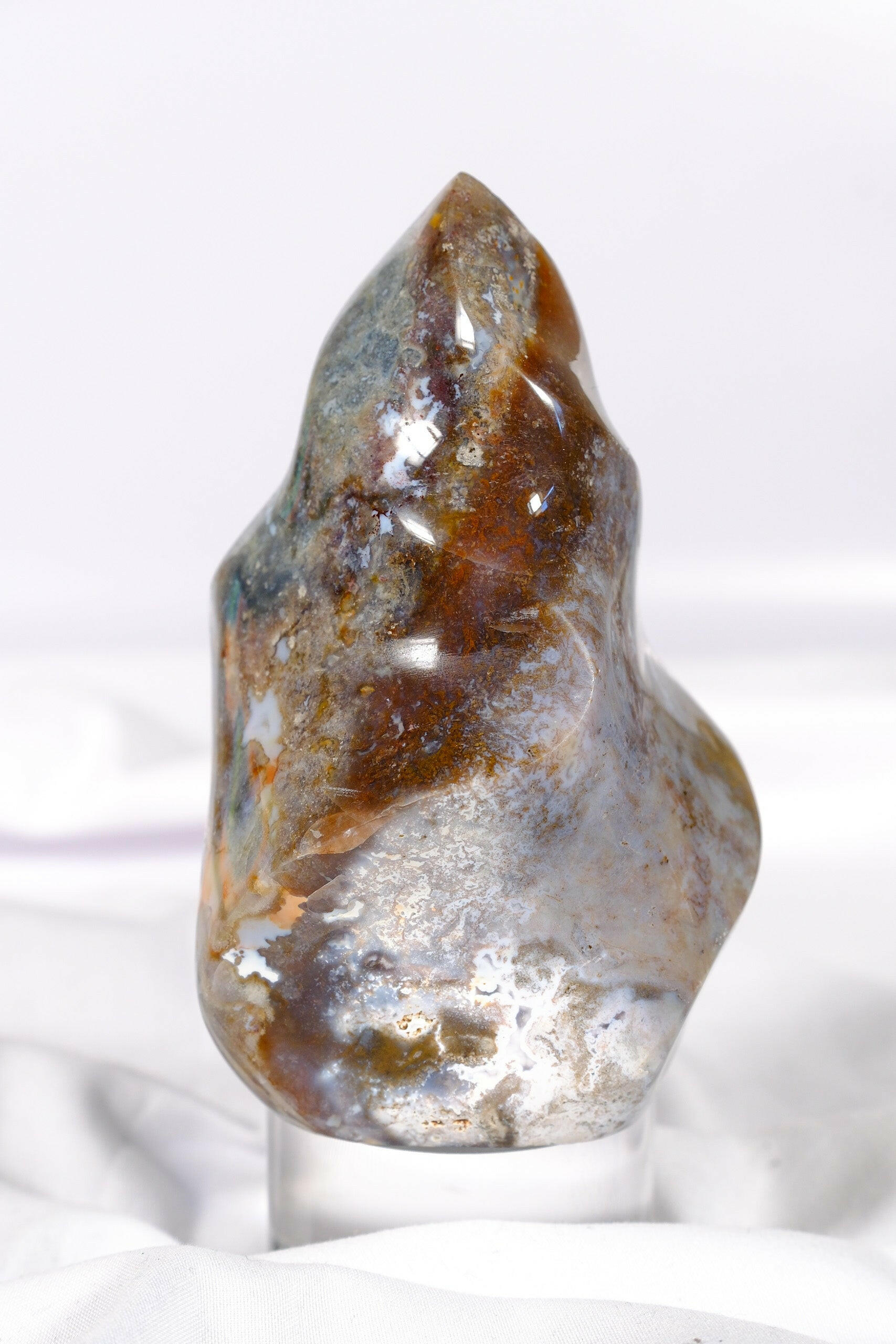 Ocean Jasper Flame Healing Crystal.